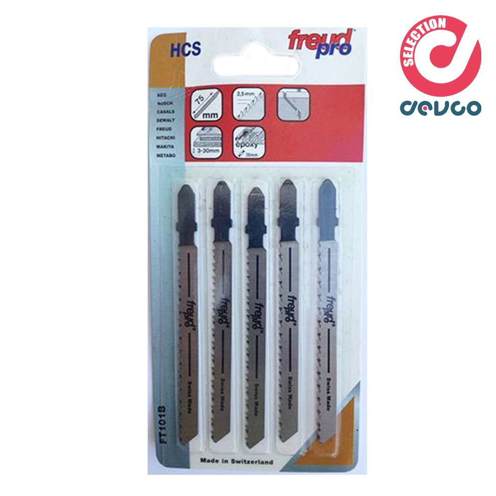 Set of 5 blades for hacksaw Freud PRO - FT101B steel, Aeg connection - Bosch - Casals - Dewalt - Freud - Hitachi