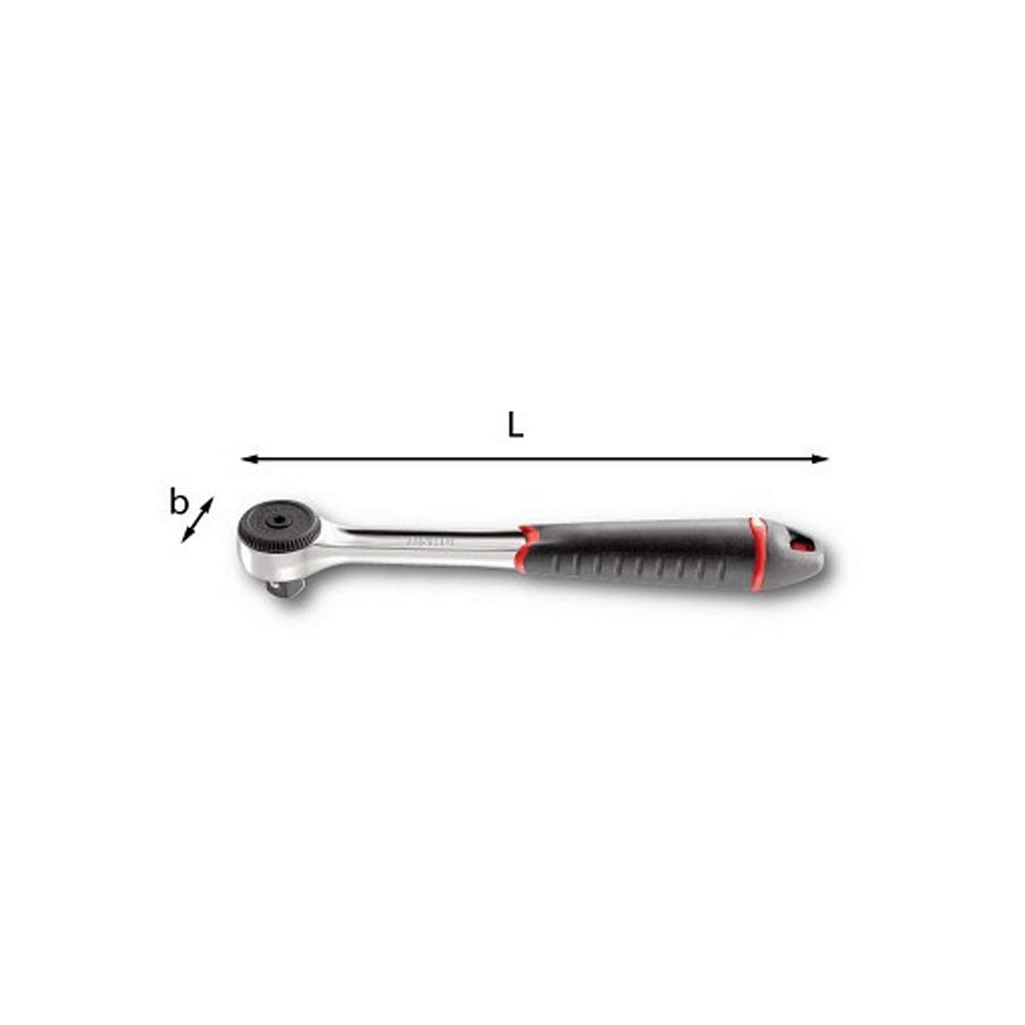 L.180mm Reversible ratchet with sealed mechanism b 29,7mm - Usag 237 A 3/8