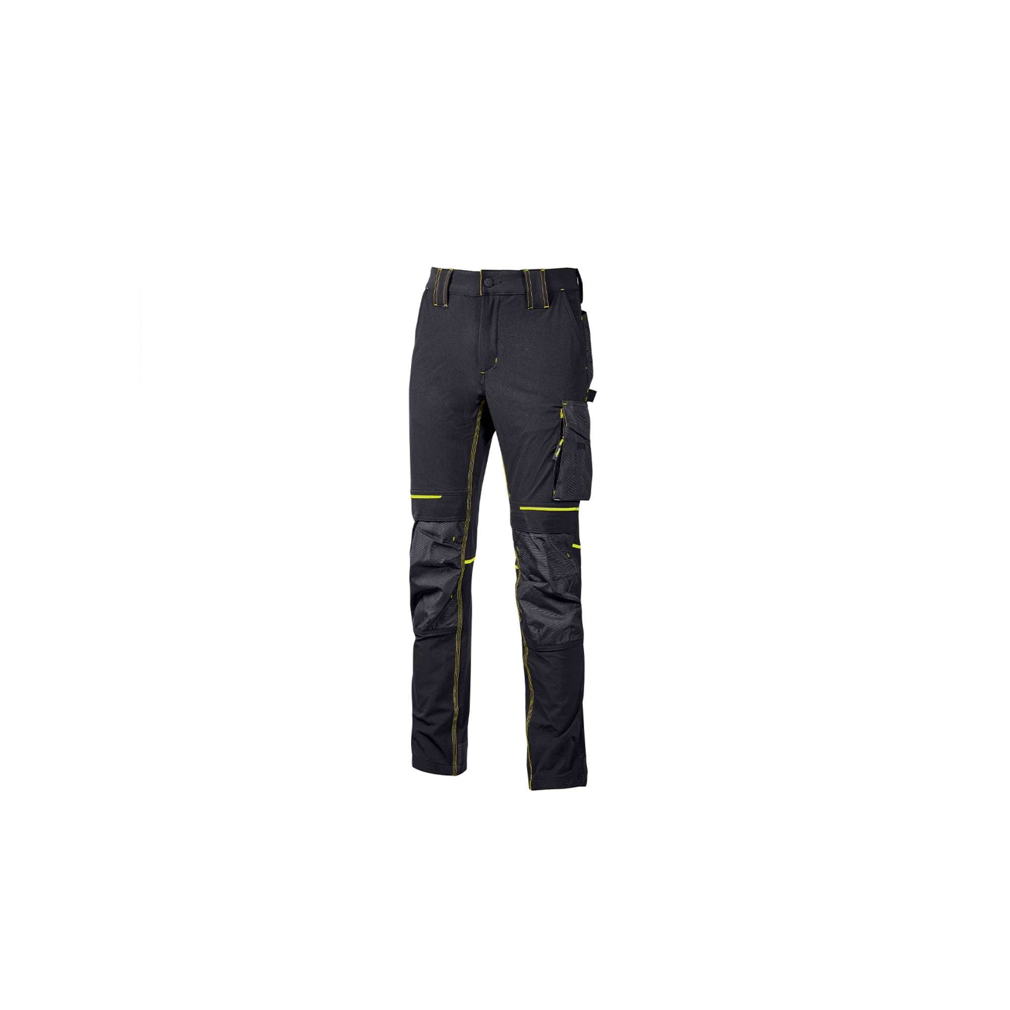 Work trousers slim fit BLACK CARBON U-POWER PE145BC