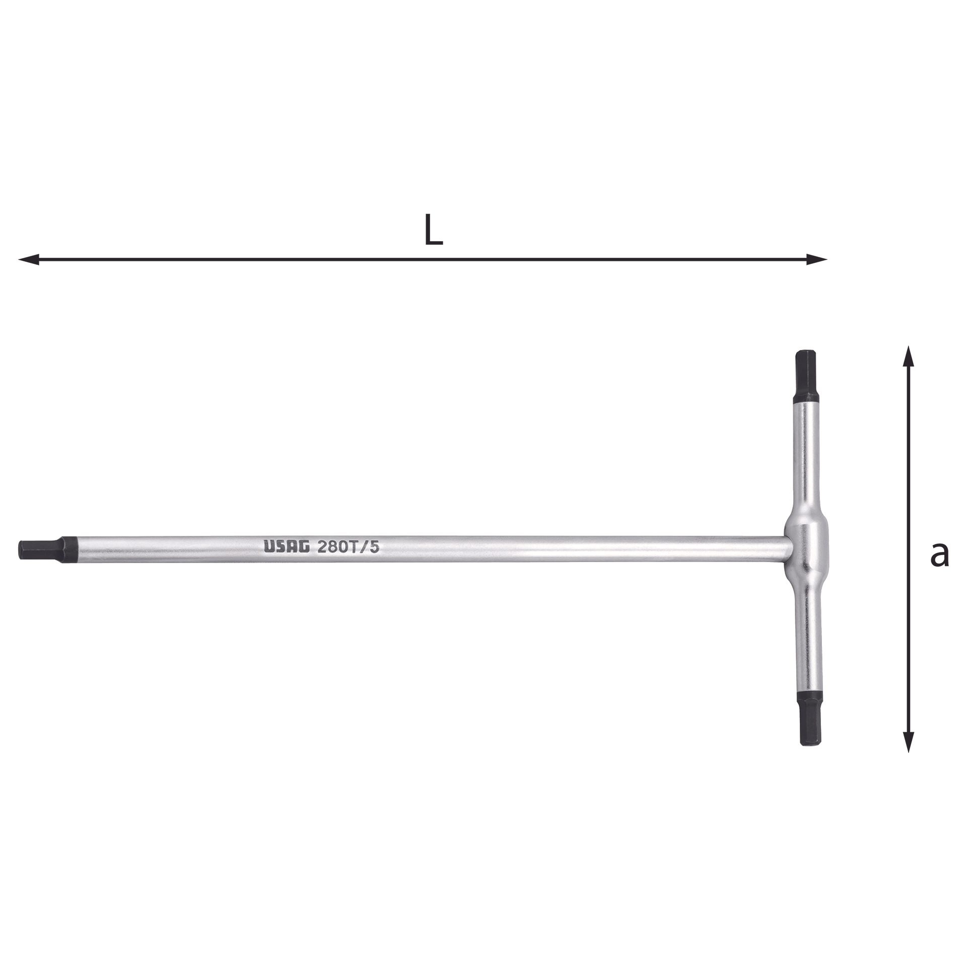 T-keys with hexagon socket for hexagon socket screws - Usag 280 T