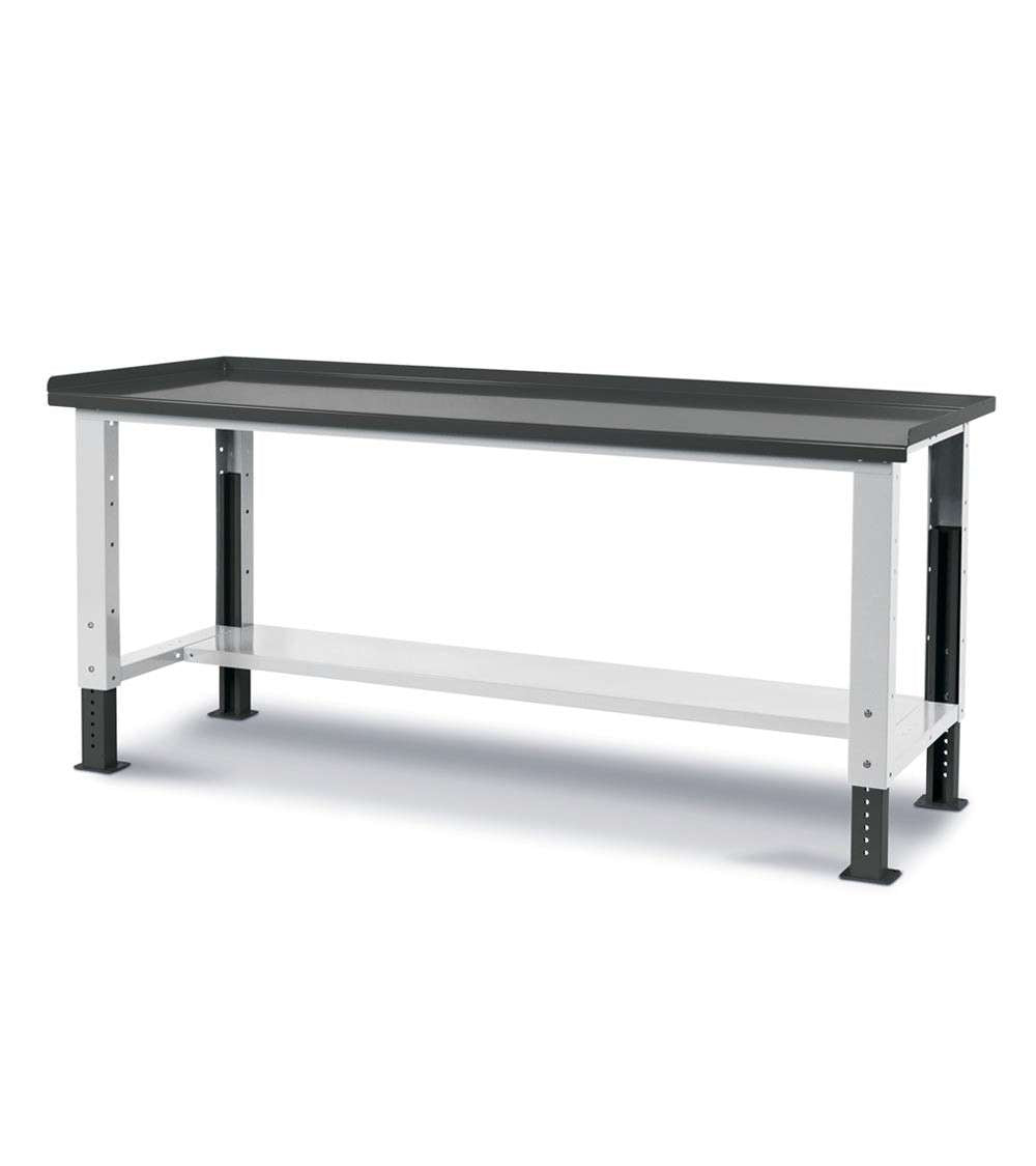 WORKSHOP WORKBENCH 2000 x 750 x 732-1107 H - STEEL TOP - FAMI - WORK UP ANTHRACITE GREY