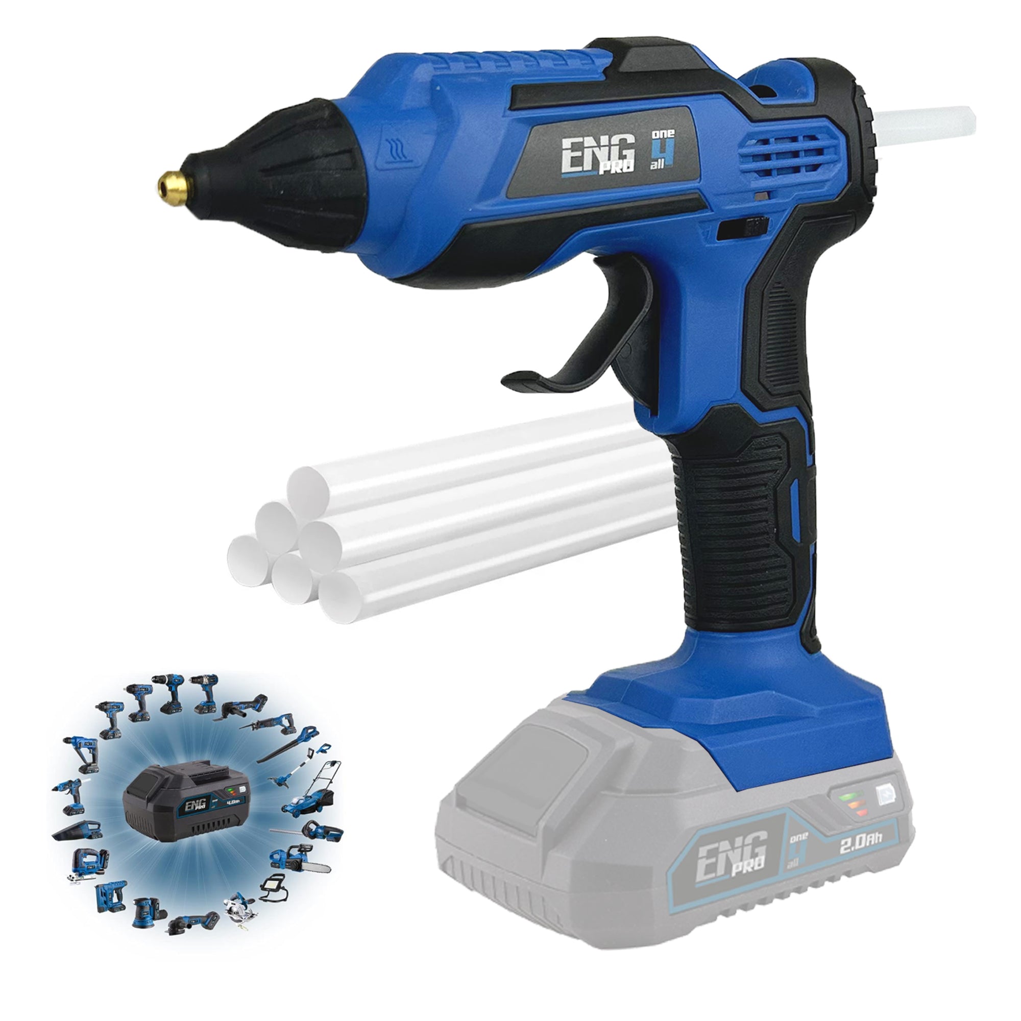 Cordless Glue Gun - Professional Line ONE4ALL 20V ENGPRO 1B20-PC00