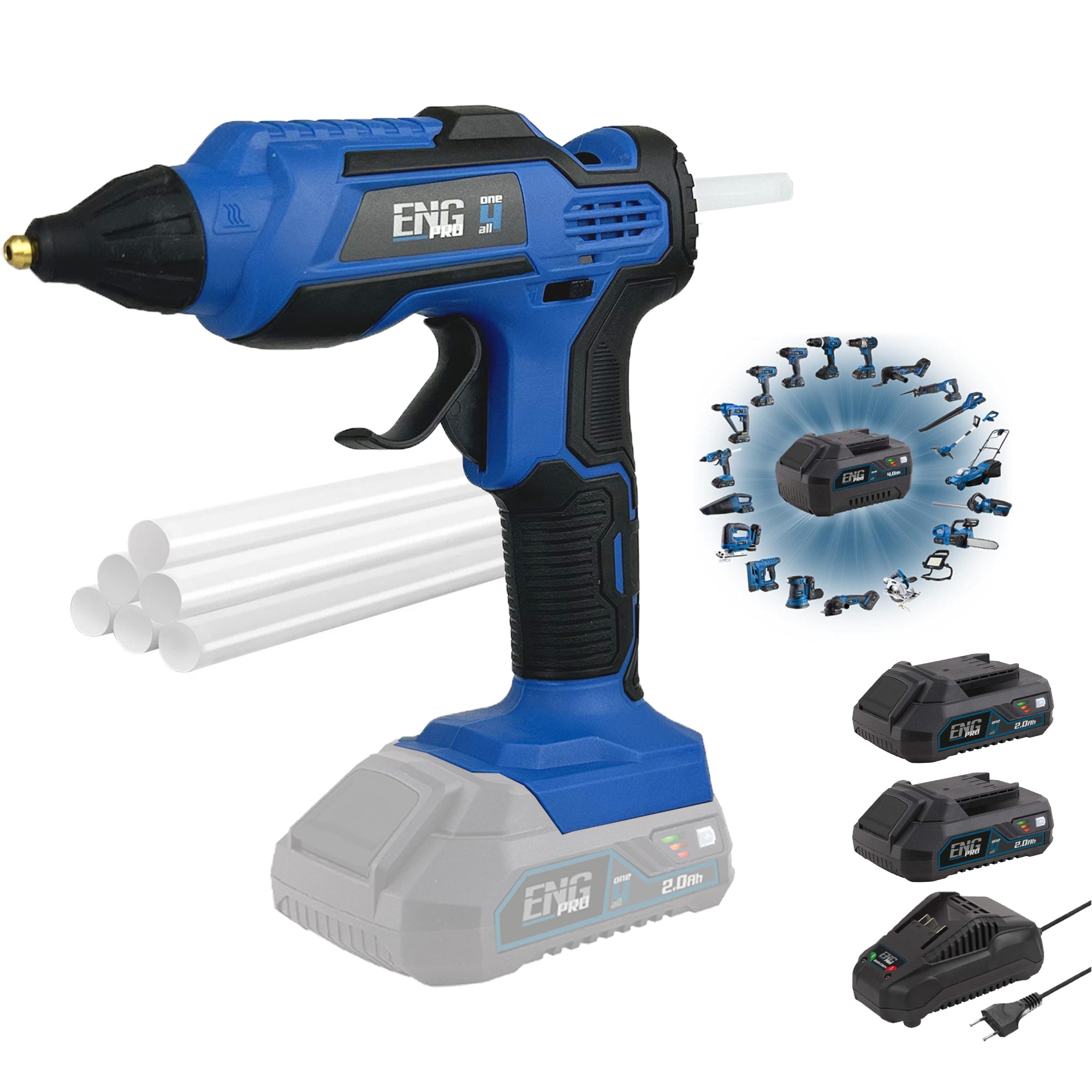 Cordless Glue Gun - Professional Line ONE4ALL 20V ENGPRO 1B20-PC00