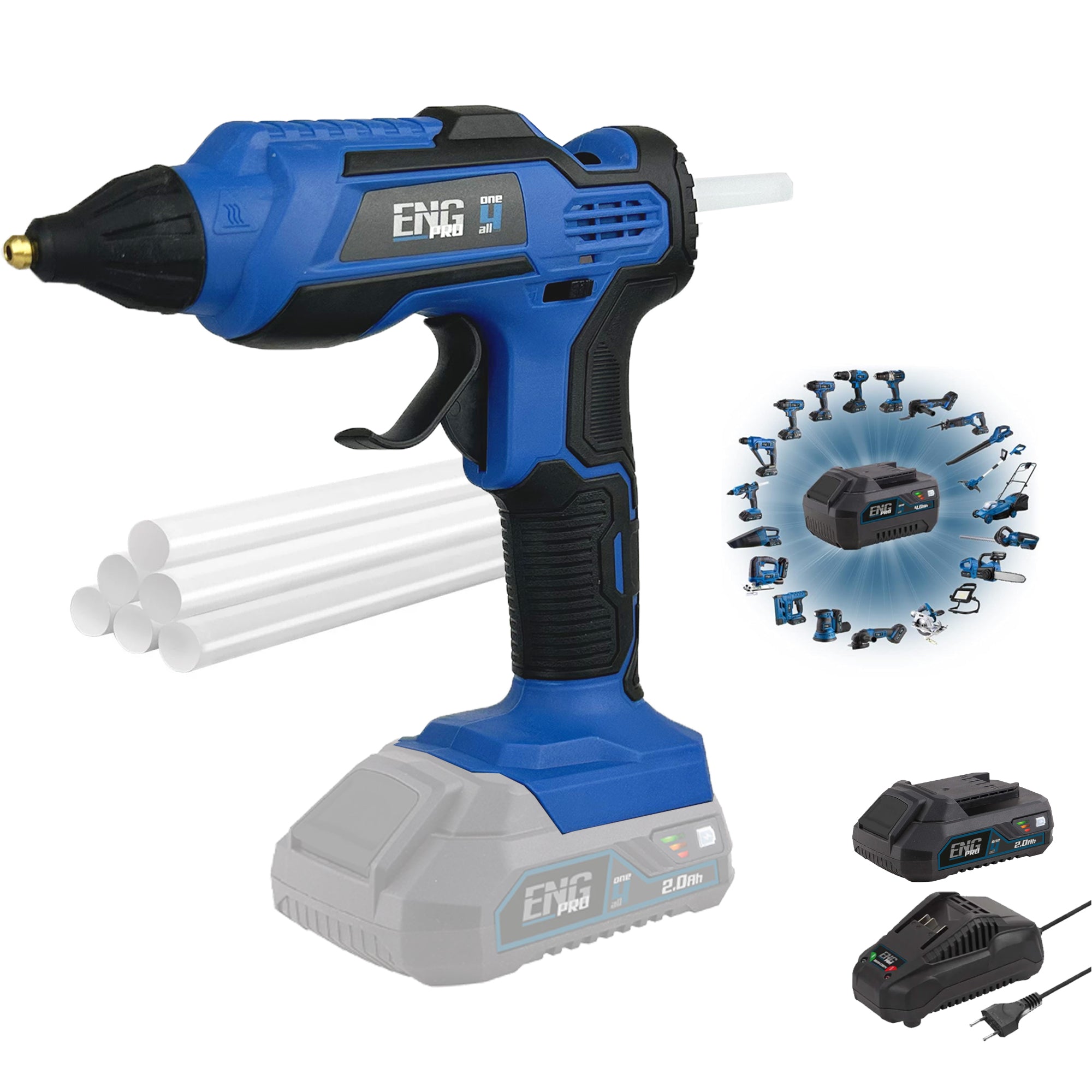 Cordless Glue Gun - Professional Line ONE4ALL 20V ENGPRO 1B20-PC00