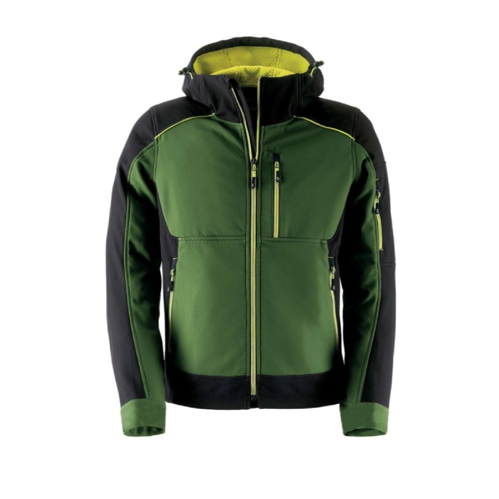 Technical work jacket Dynamic Softshell Green/Black tg.S - Kapriol 36630