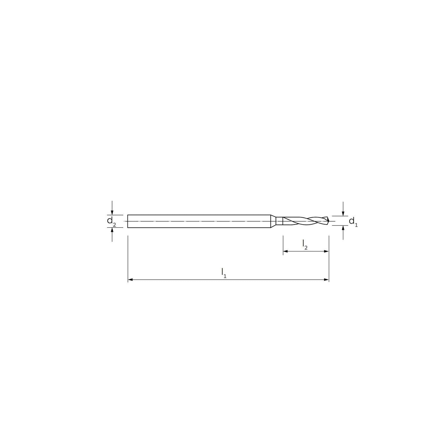 Microdrill in MDI for general purpose DIN 1899/A - ILIX