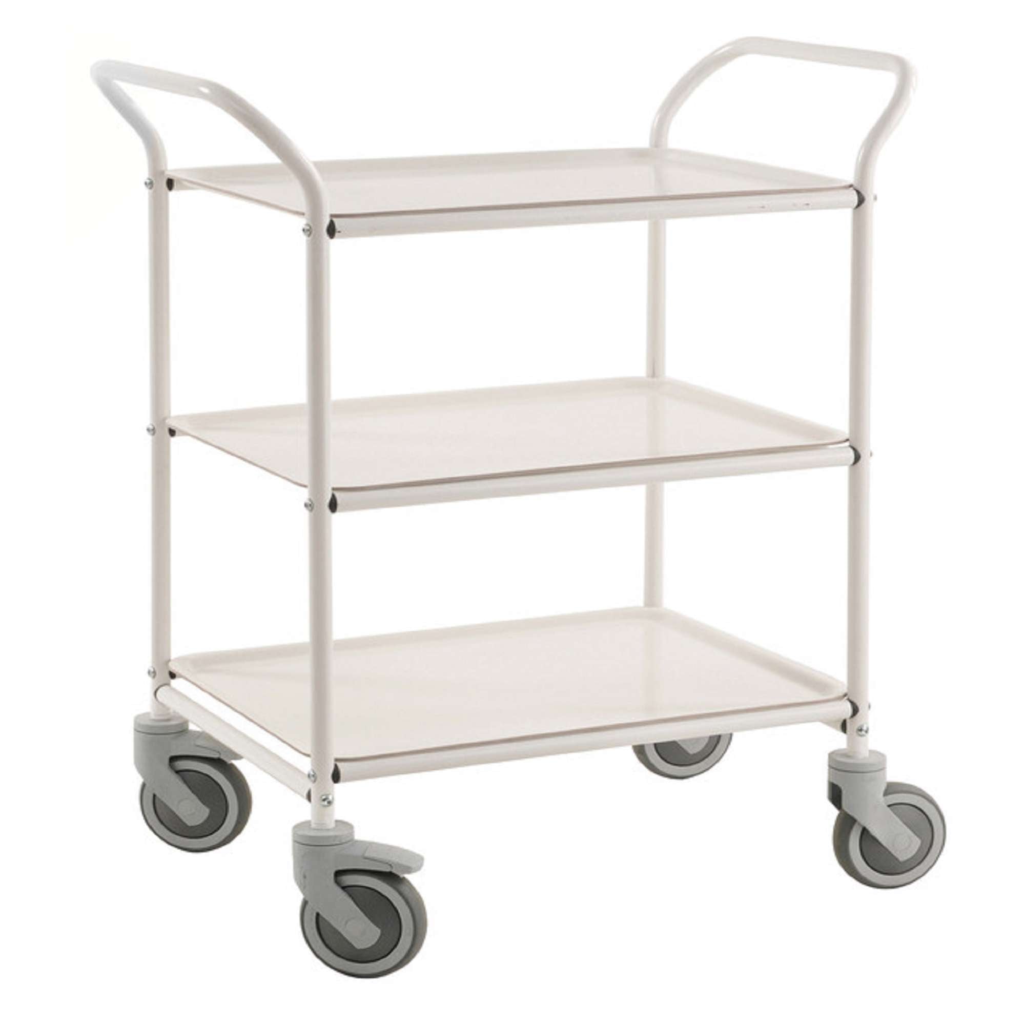 Anthracite grey Service trolley with 3 shelves and brake LxWxH (mm) 770x495x960