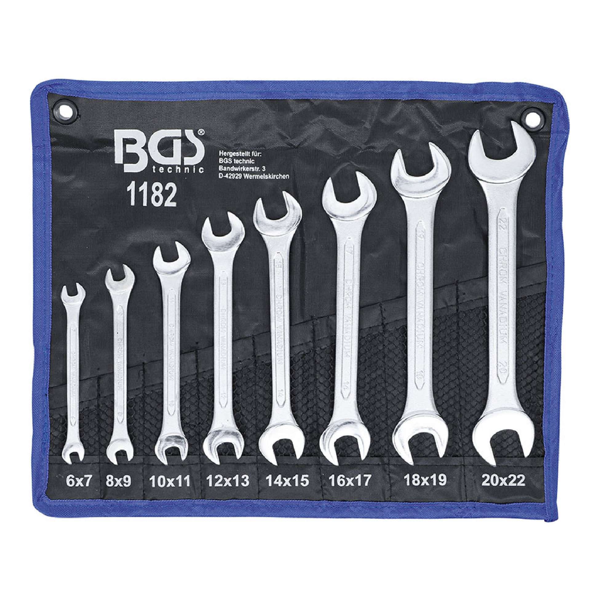 Set of 12 double open end wrenches 6-32mm - Fermec BGS1184