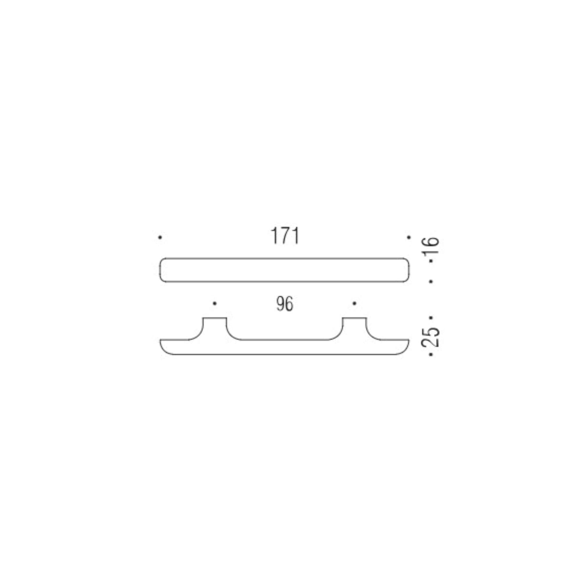 Handle F137/D INT.96 CM CHROME - F137/D-CM