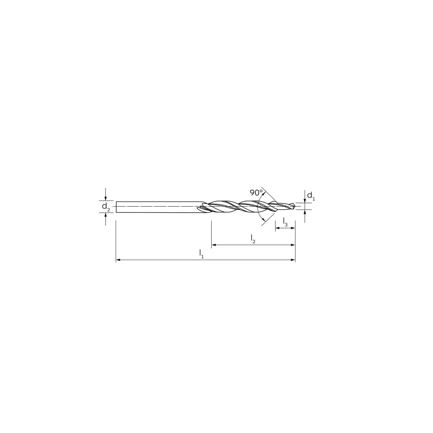 General purpose step drill 90 DIN 8375 - ILIX