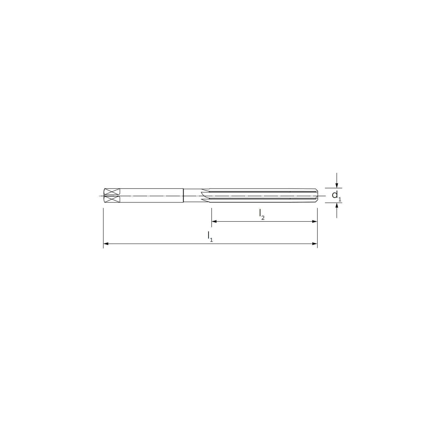 Hand reamer for general applications size 7-8' DIN 206  (8,2-24)mm