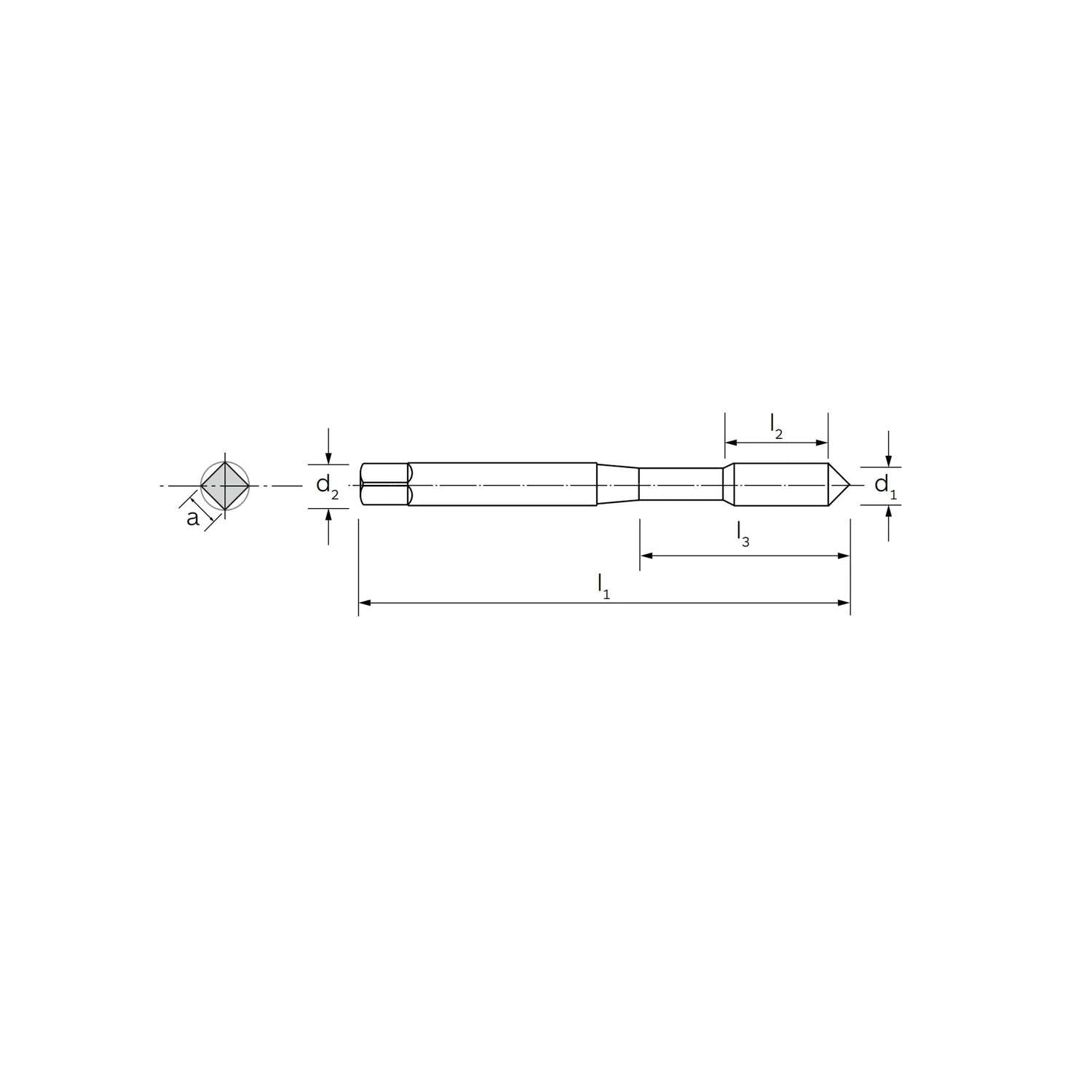 Specific machine tap for stainless steel coated in TN DIN 371 6 - ILIX