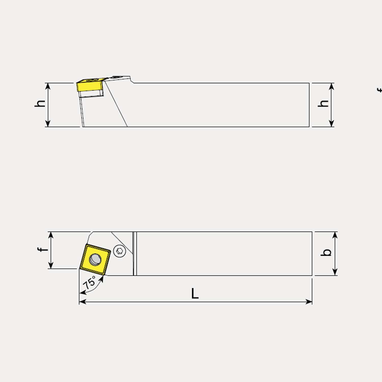 External Machining Toolholders, Negative Inserts - Talicarb PSBN-R