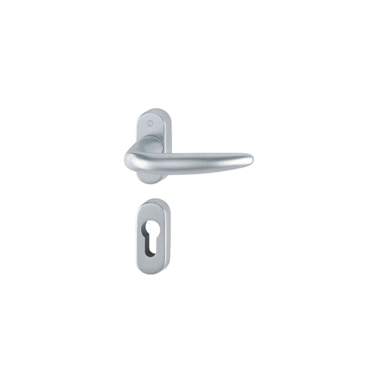 Atlanta handle with roestta, oval vent F41-R satin chrome Hoppe 3242849