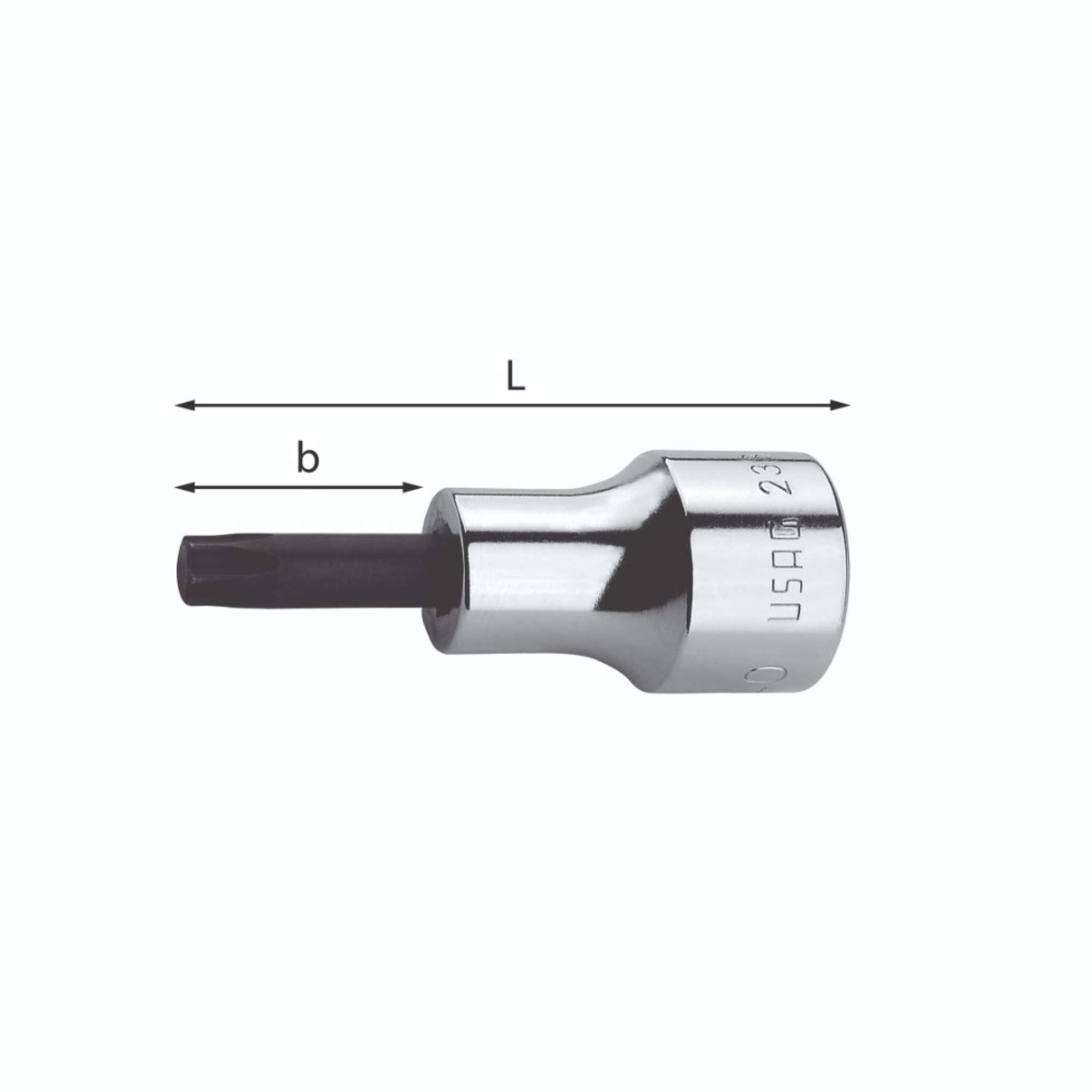 Socket wrench for screws with Torx impression - Usag 233 1/2 NTX