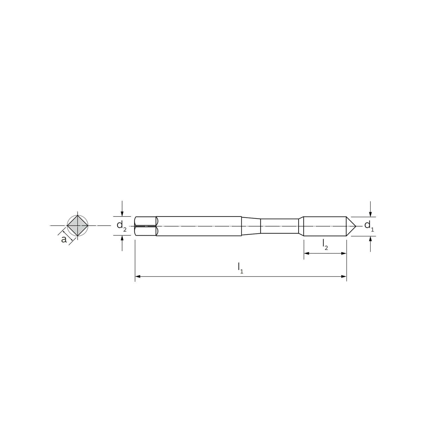 Machine tap for left thread DIN 371 - ILIX