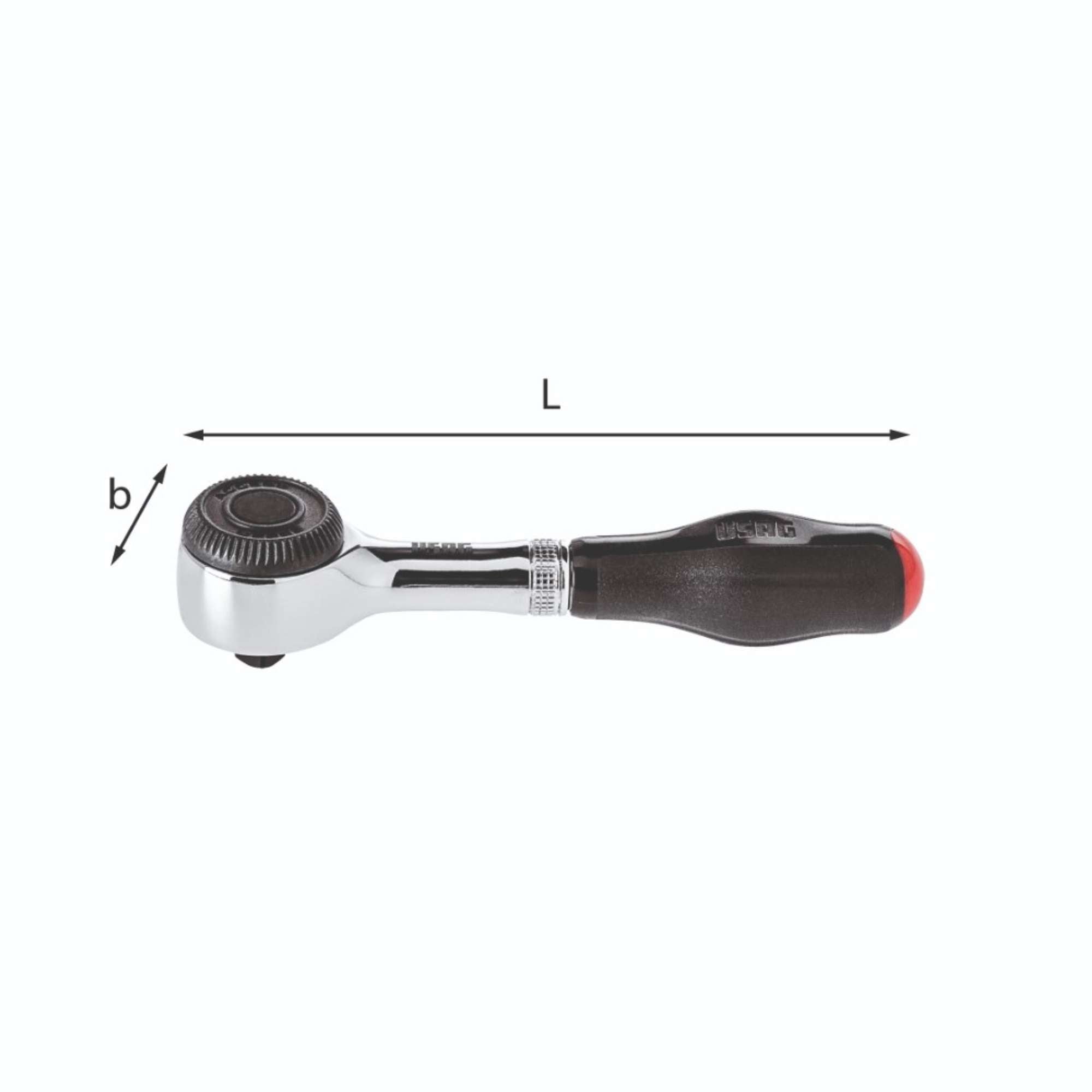 Ratchet with rotating handle 120mm - Usag 237 1/4 AK U02370003