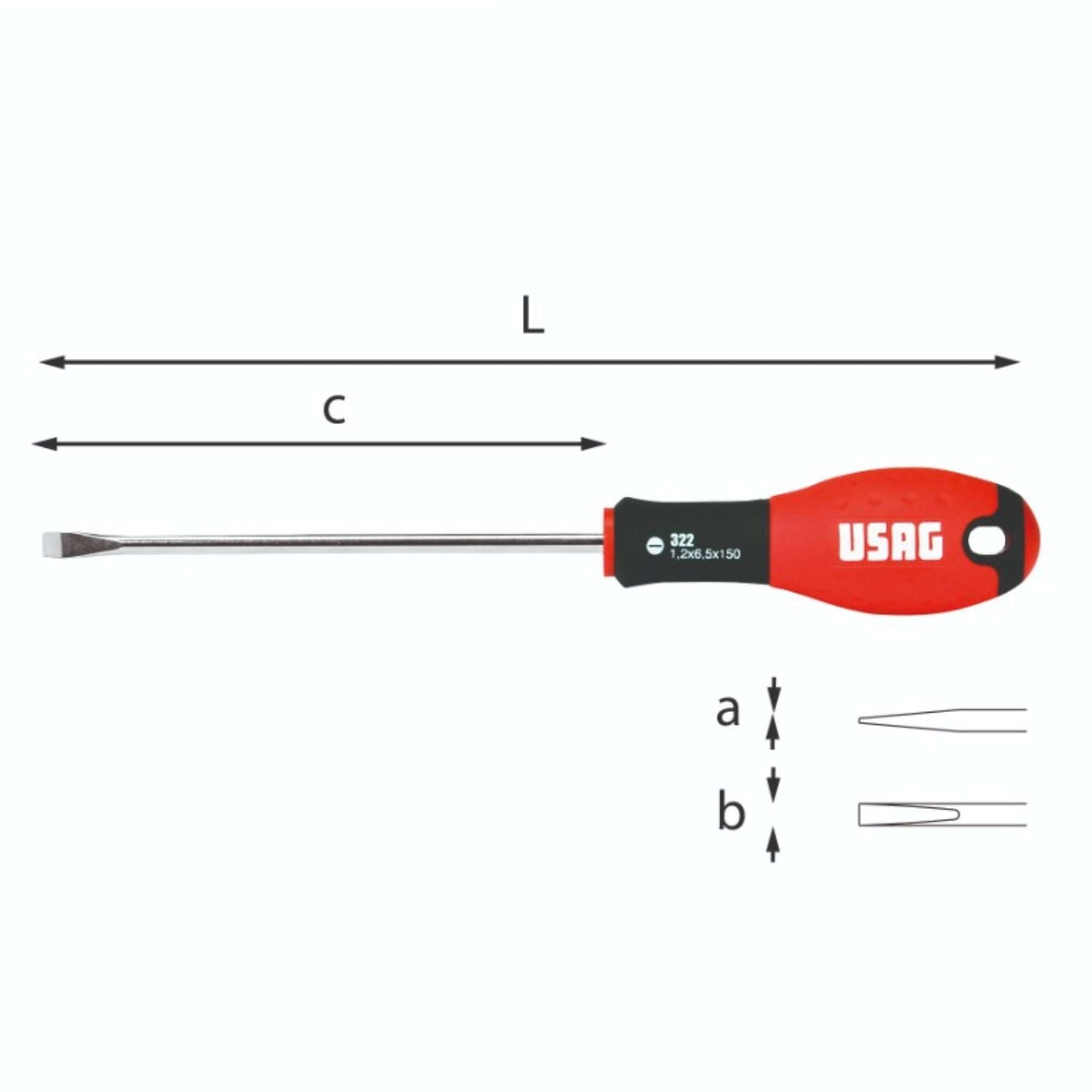 Screwdrivers for slotted screws - Usag 322