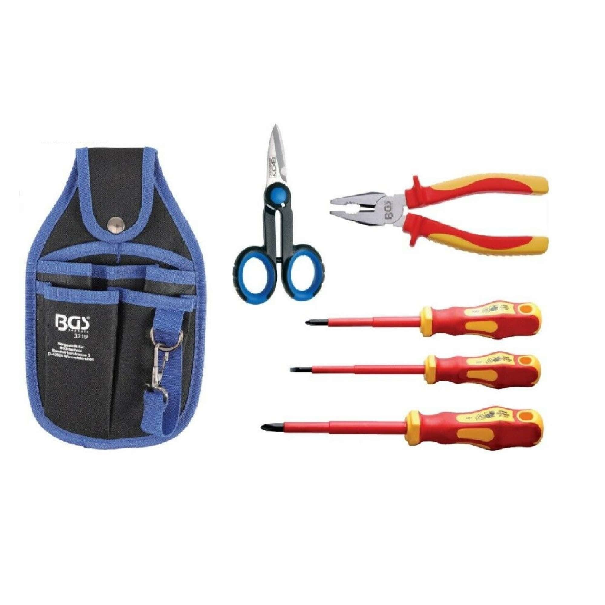 Electrician's set 4 VDE tools with scissors - Fermec BGS35850