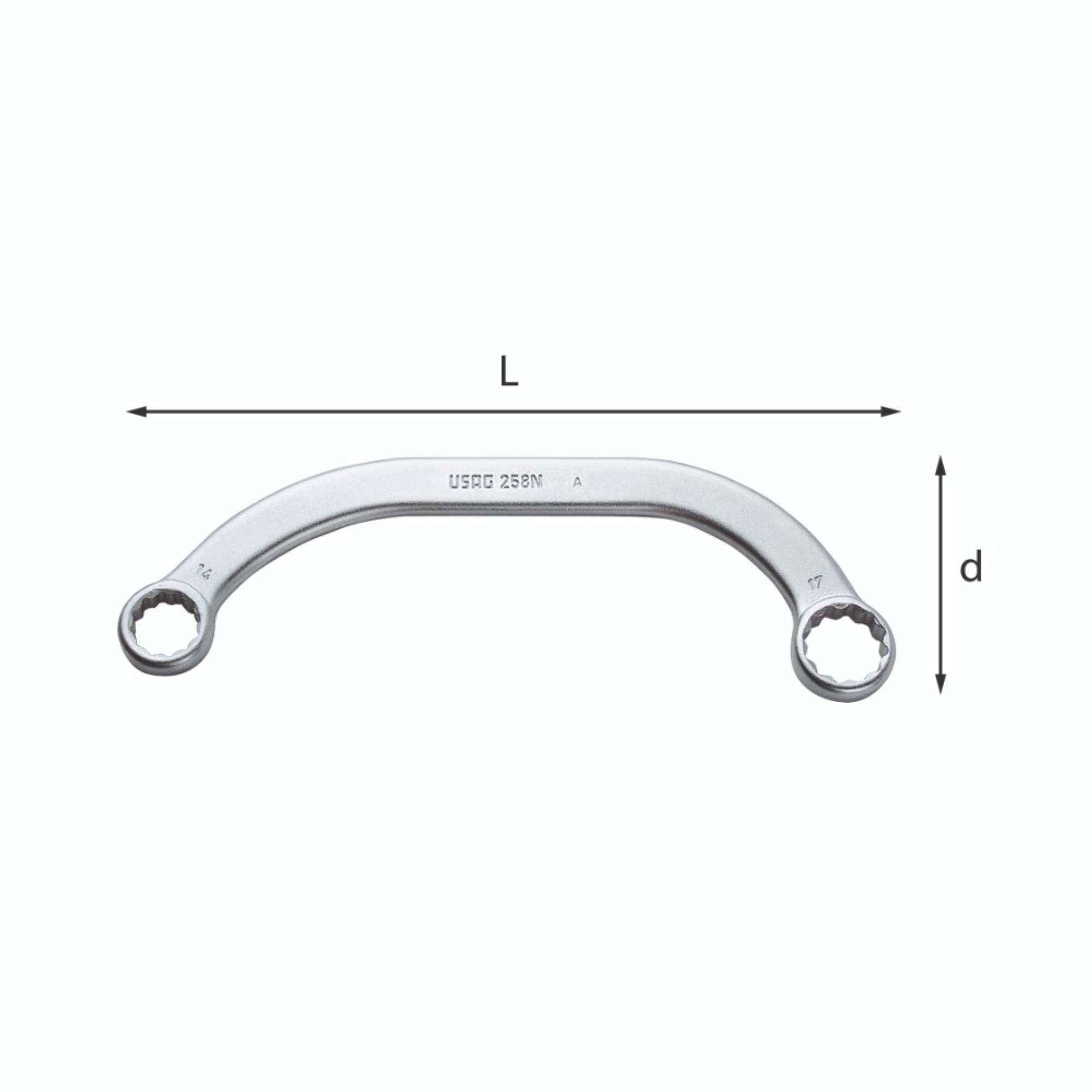 Special double polygonal wrench - Usag 258 N