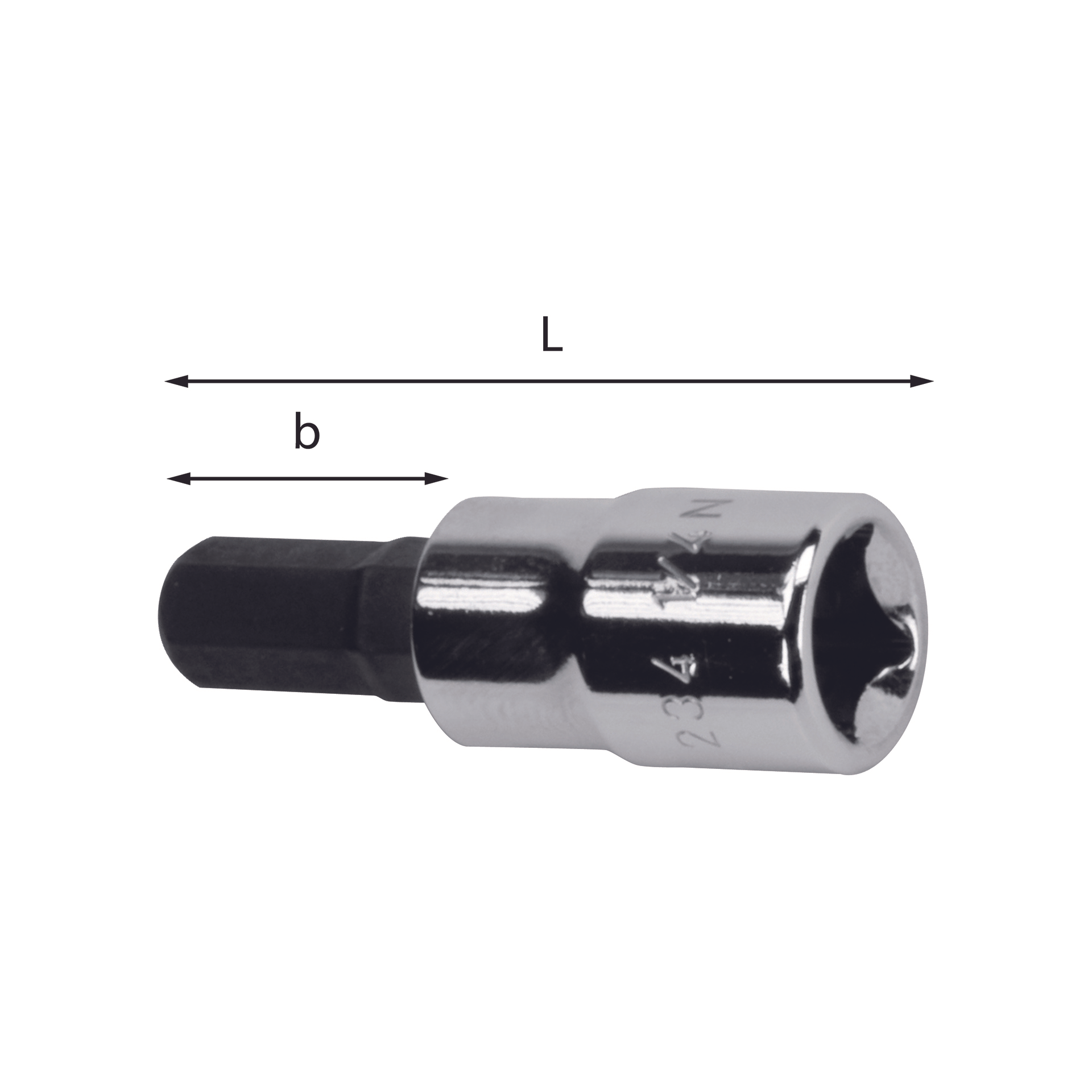 Socket bits for hex socket screws (12x24-14x24-19x24) - Usag 234 1/2 N