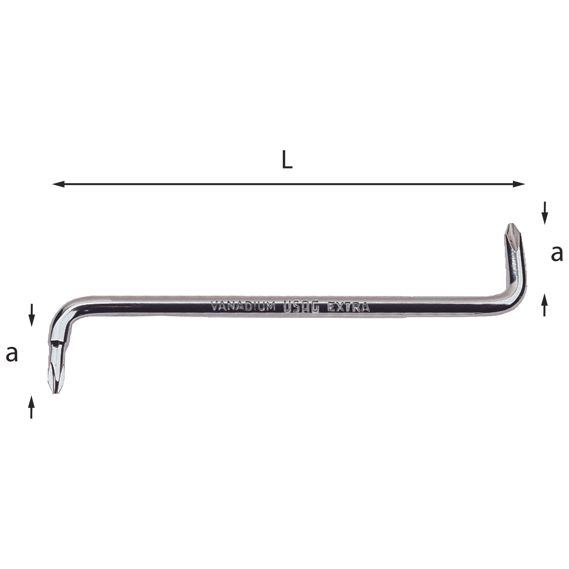 Offset screwdrivers for PHILLIPS screws Usag 340 Ph1-2 - U03400011