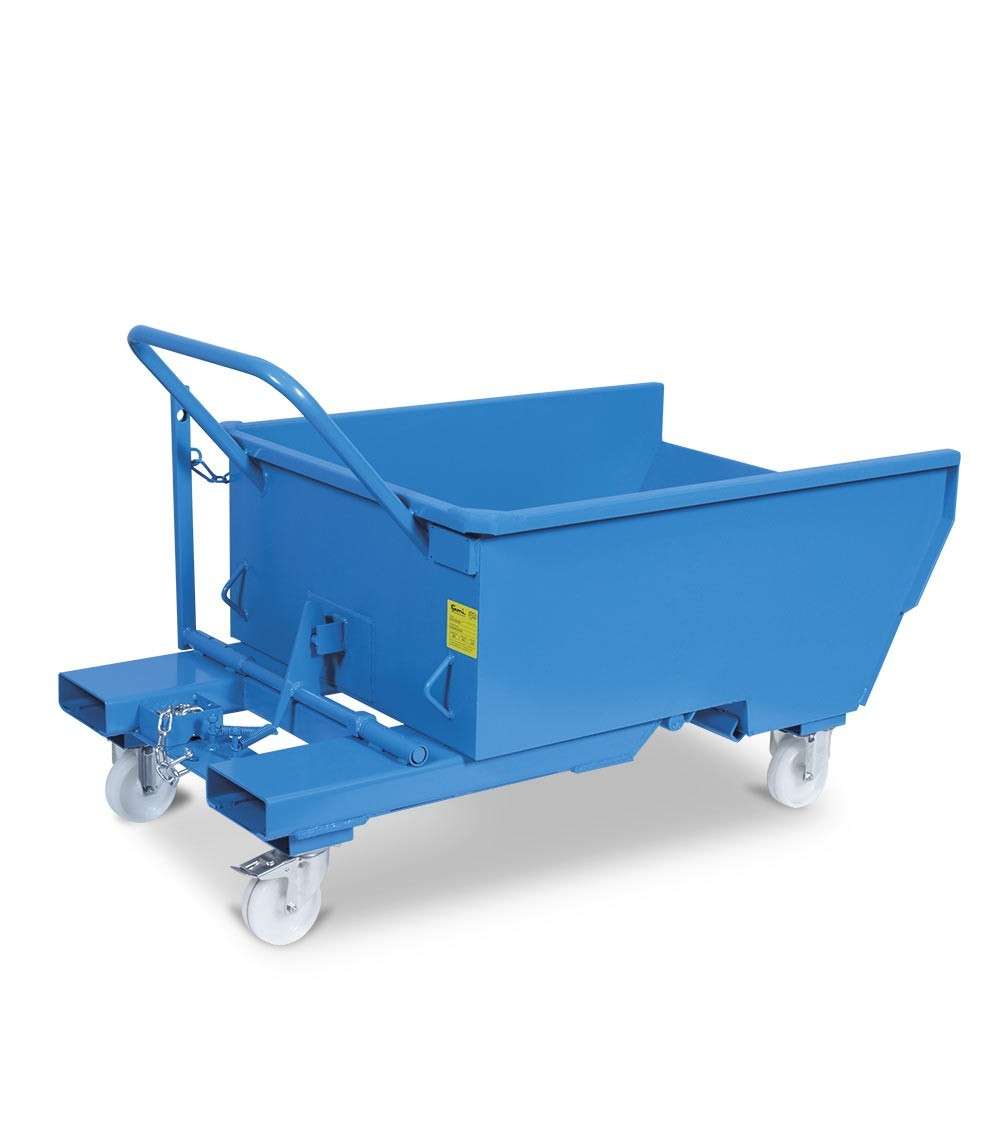 TILTING BUCKET ON WHEELS 820 X 1370 X 870 H - STORAGE TANK - FAMI FAXLT0300000004 - BLUE