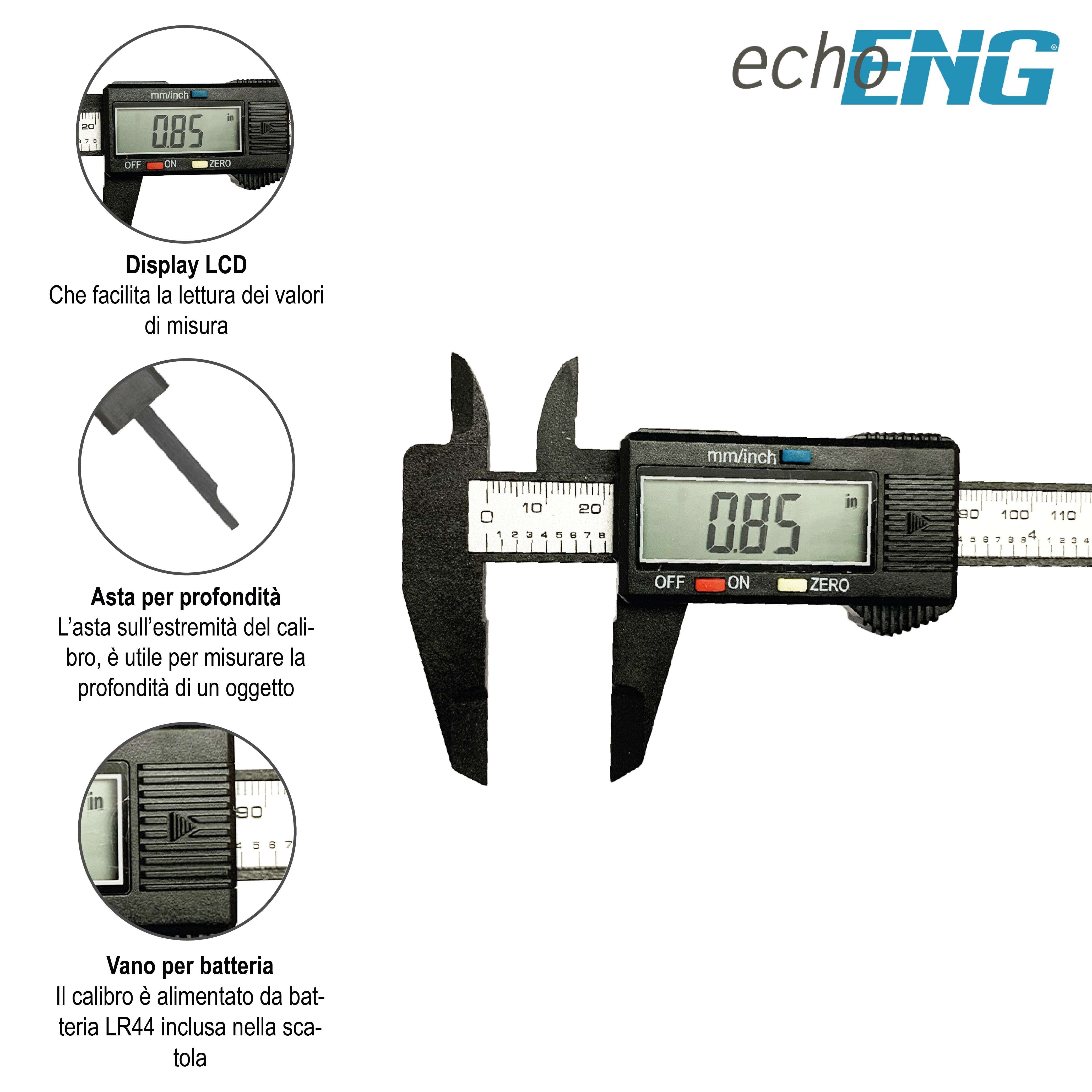 Digital vernier calliper 150mm - echoENG - SM 10 CDF0