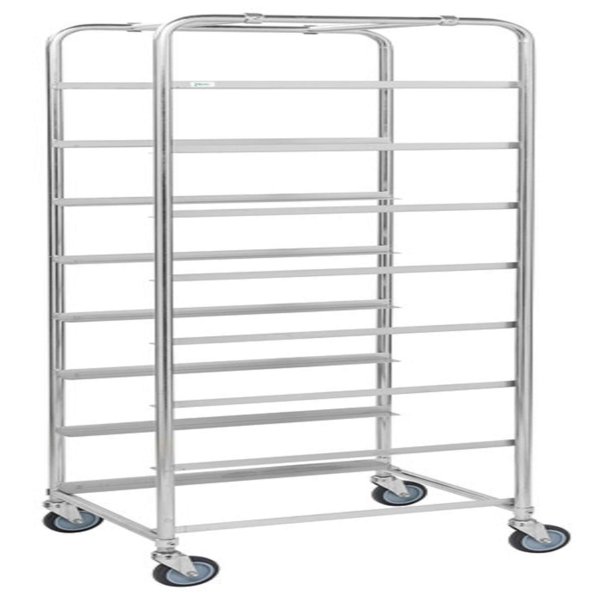 Bin trolley suited for 8 EUR bins with brake, 210mm maximal height