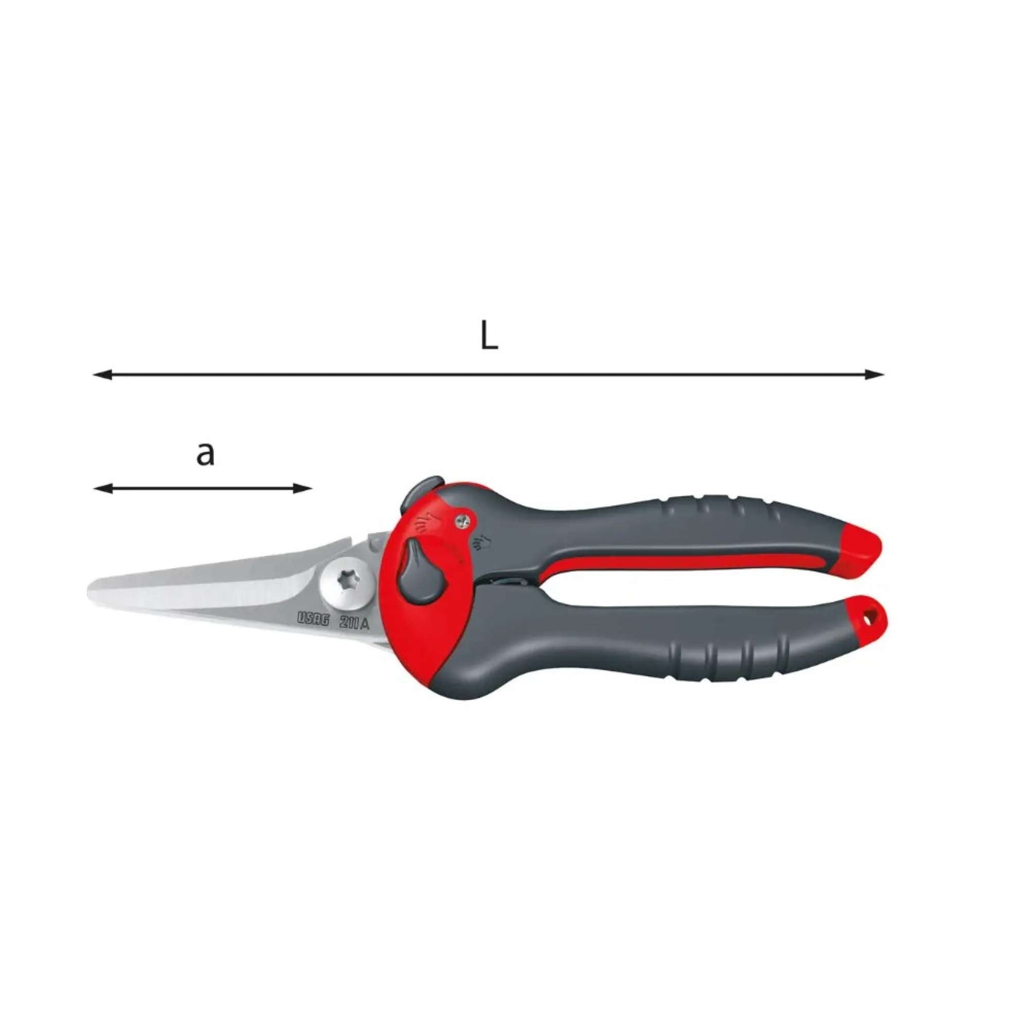 Multipurpose Scissors with Non-Slip Micro-Toothing - 211 A Usag U02110001