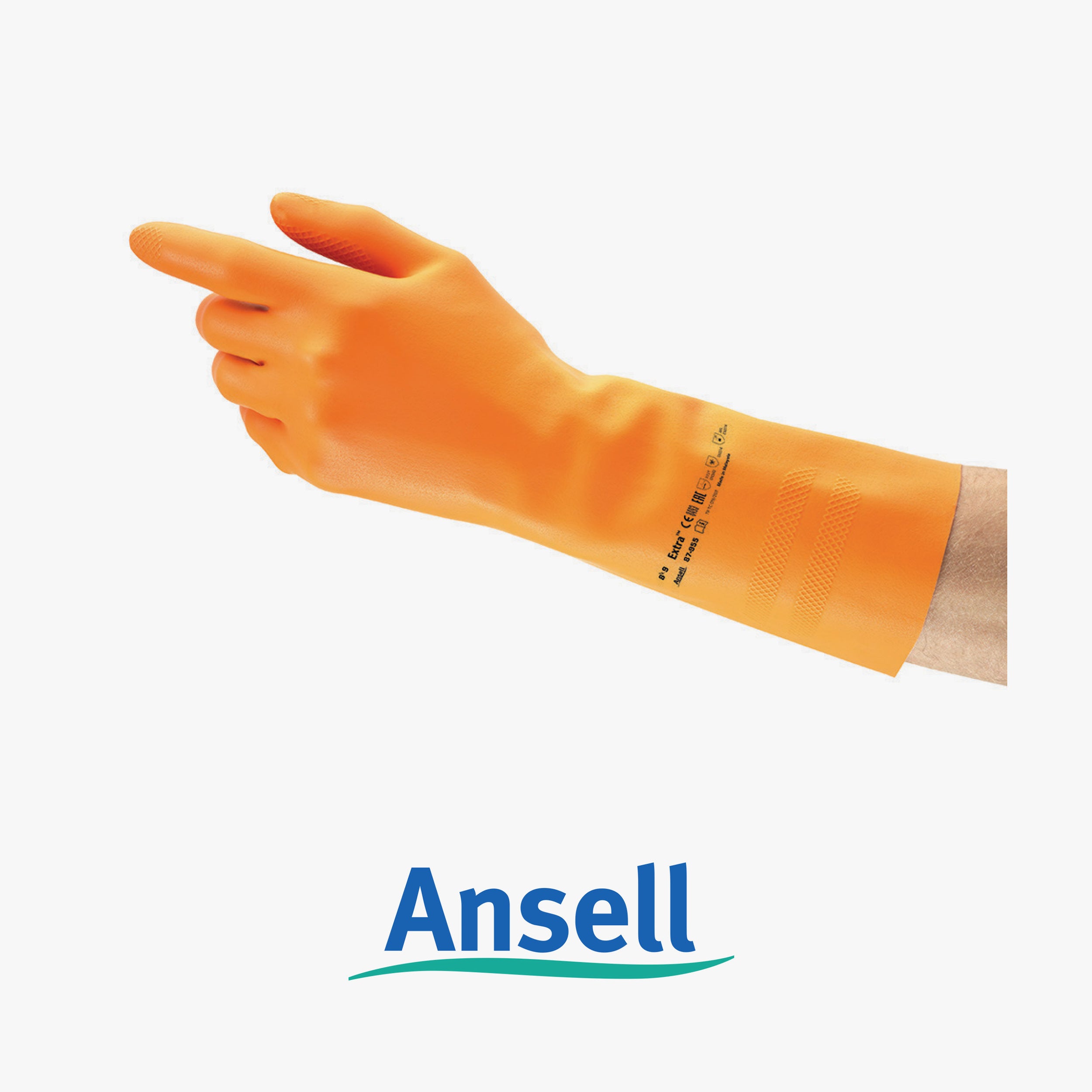 Latex gloves extra 75 orange - 12pcs