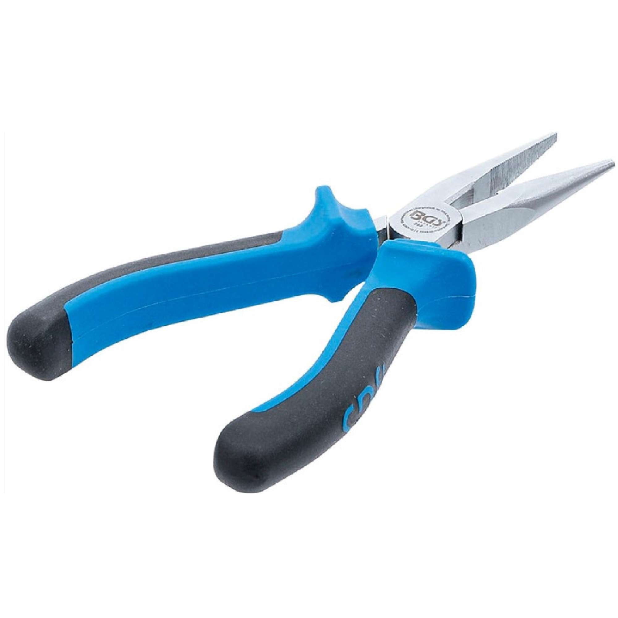 Half round straight beak pliers blue/black handle L.160mm - Fermec BGS388