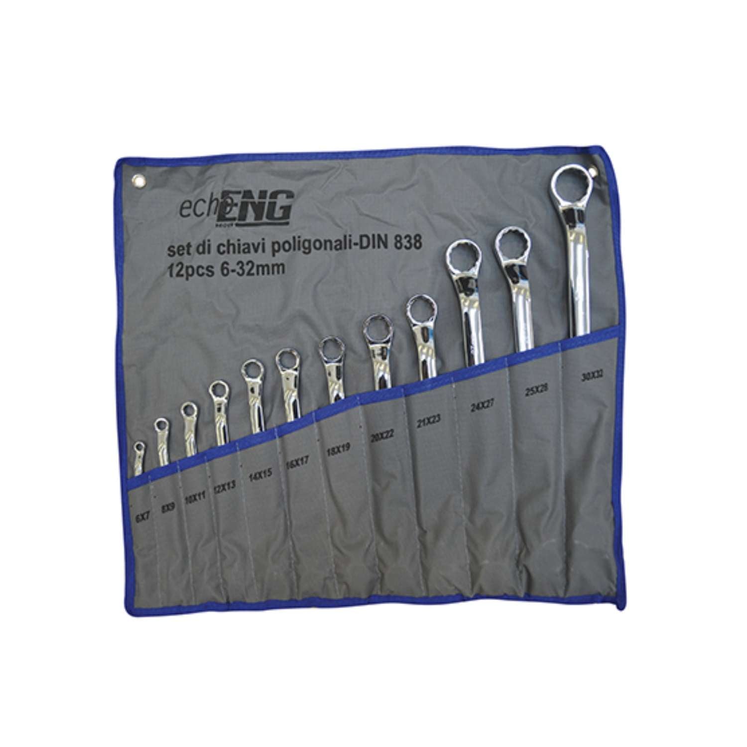 Set of 12 ring spanners kit 12 pcs case 6-32mm - FI 10 0013