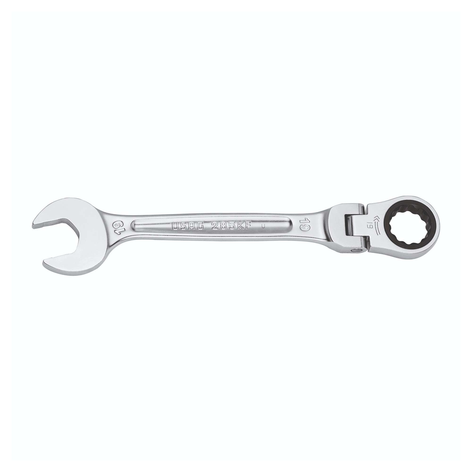 Combination ratchet jointed wrench, hexagonal mouth - Usag 285 KF