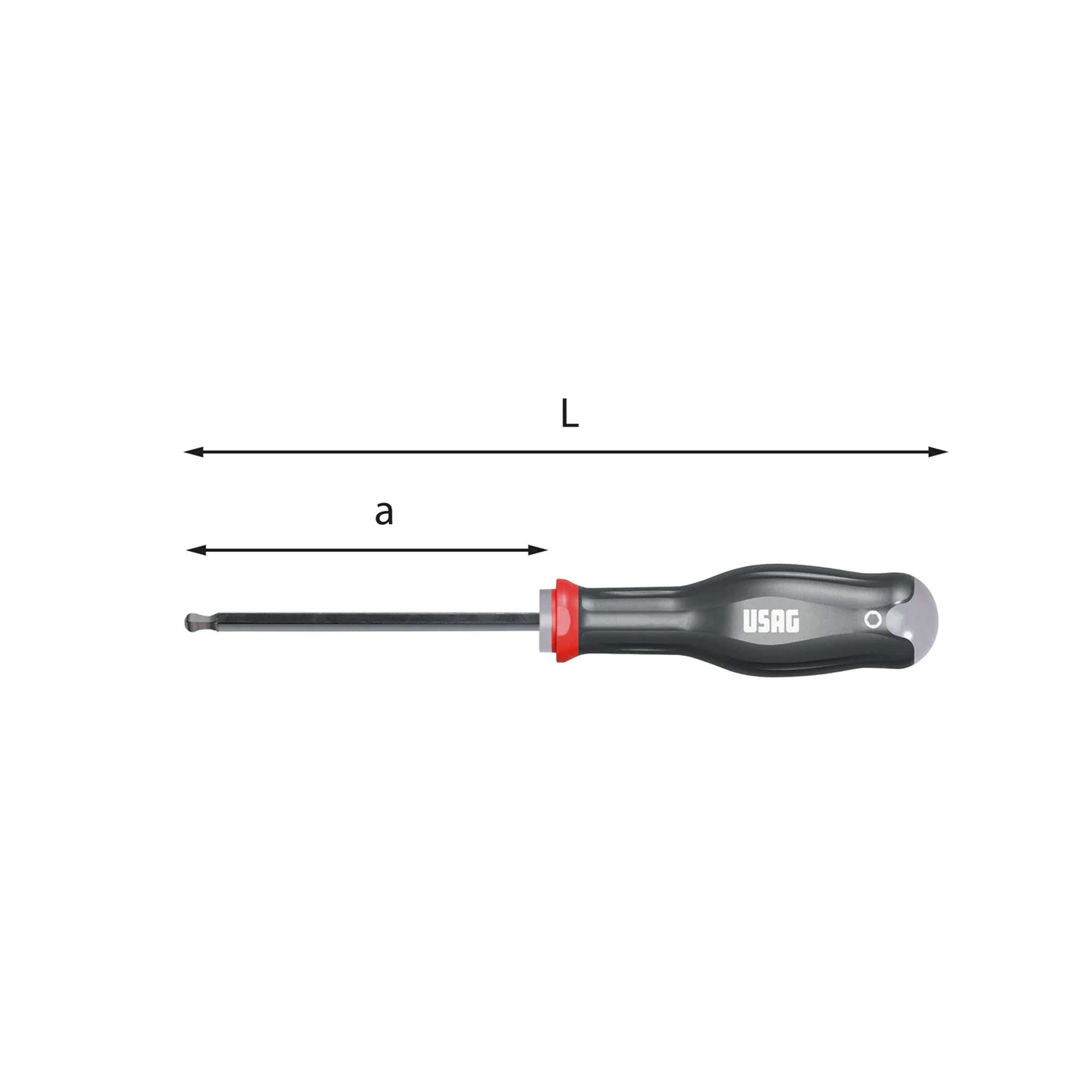 Screwdrivers with spherical head and handgrip (5-6) - Usag 280 TS