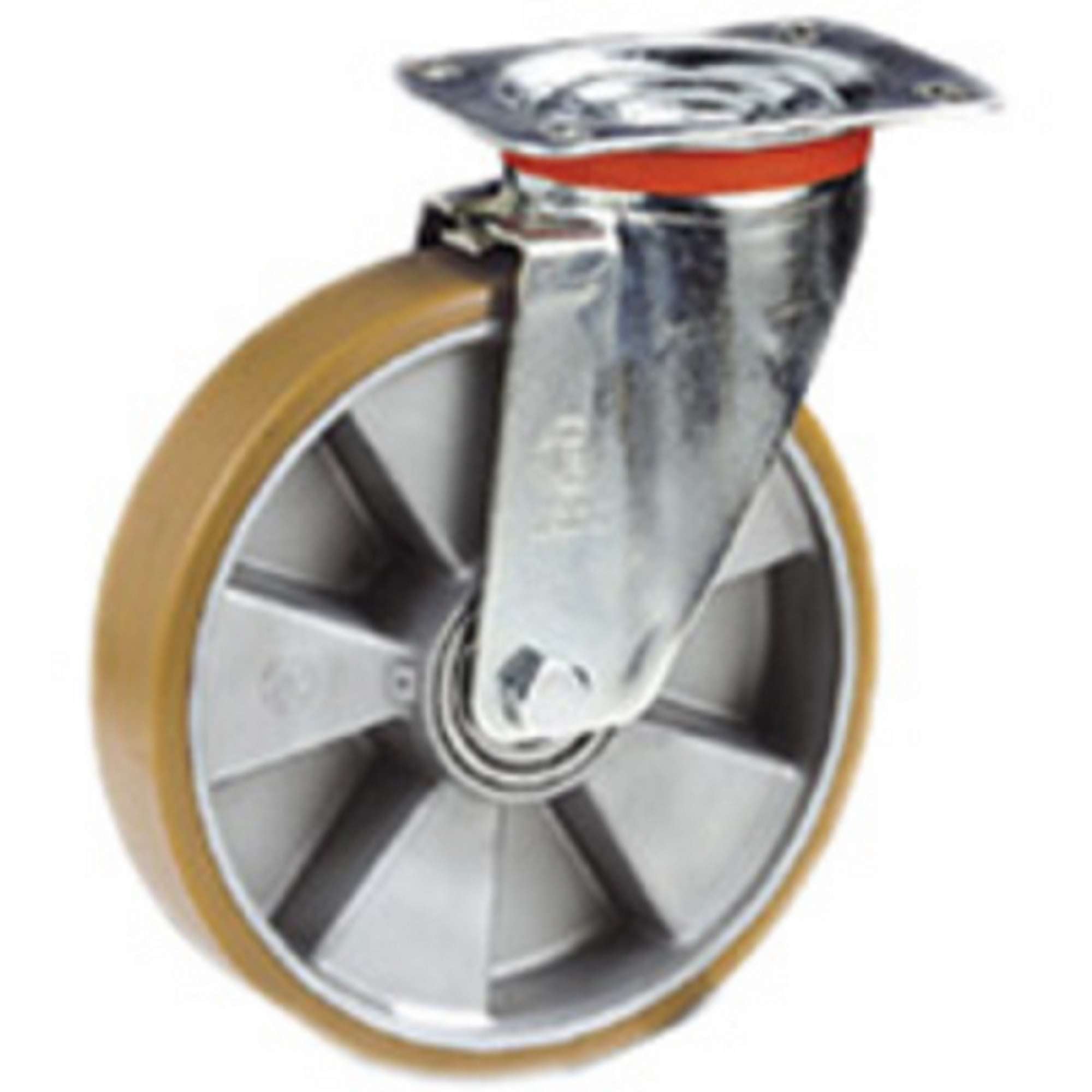 Polyurethane wheels, aluminum core and rotating support- Tellure Rota