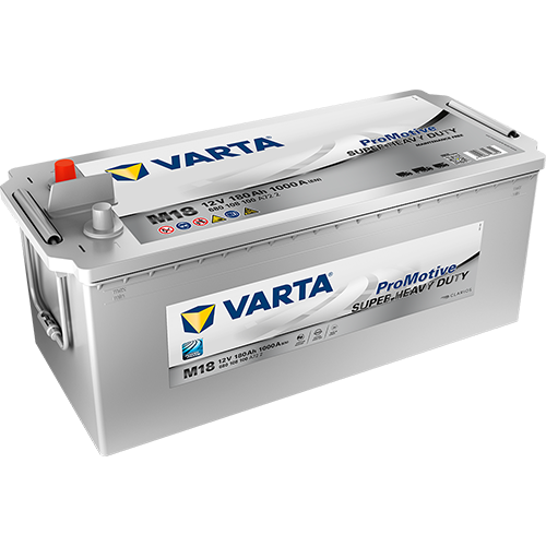 12V 180Ah 1000A Commercial Vehicle Battery - Varta M18 SuperHeavyDuty 680108100