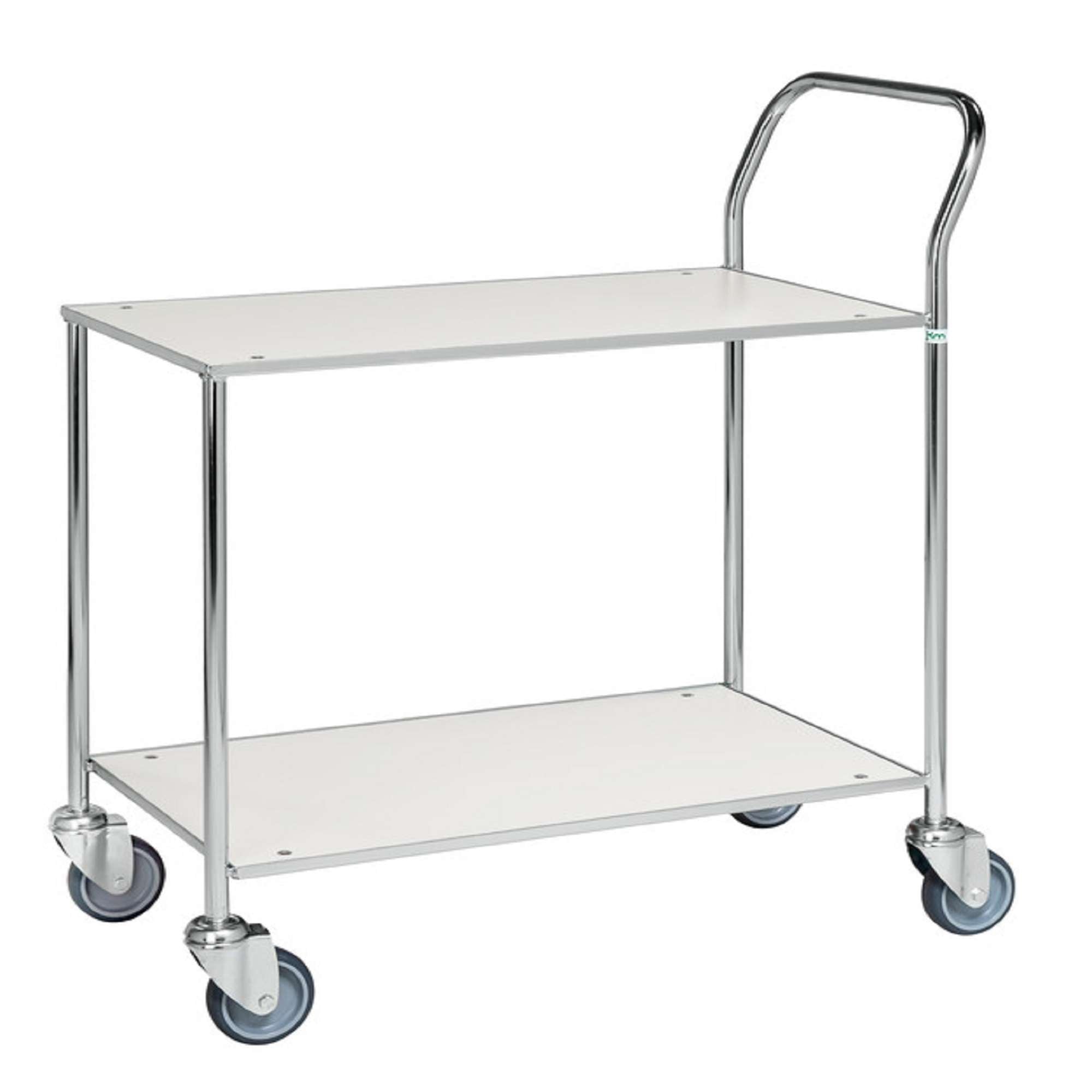 White Table trolley with 2 shelves, LxWxH (mm) 840x430x970 - Kongamek