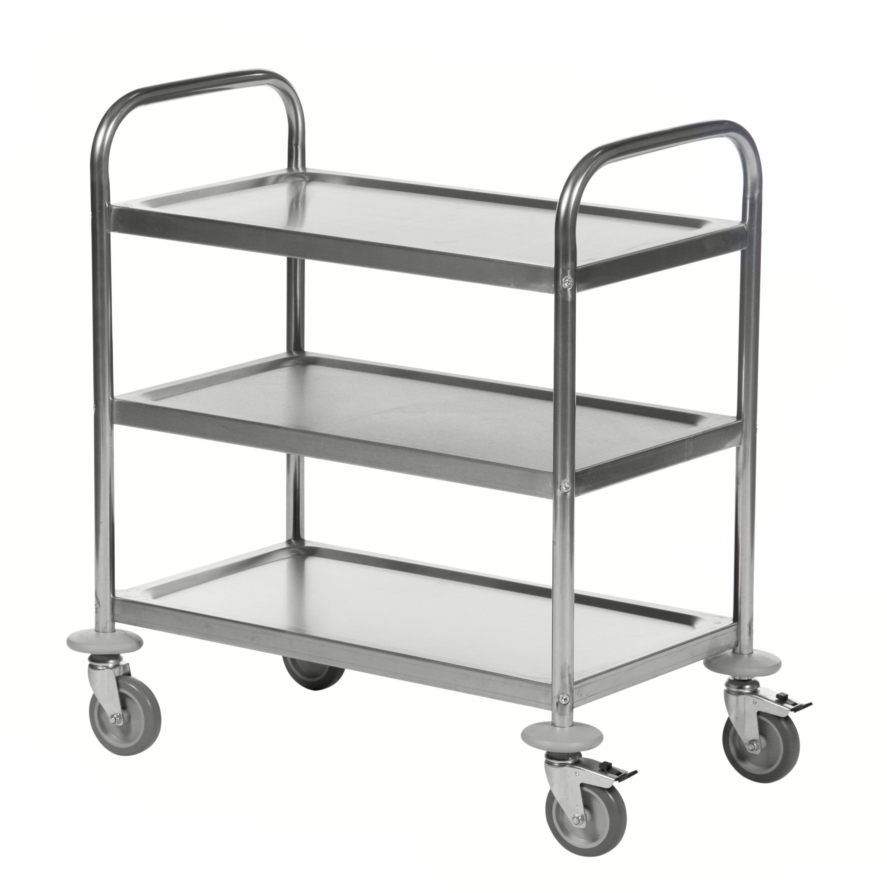 Stainless steel smart cart with three shelves 710 x 400 x 805 Kongamek