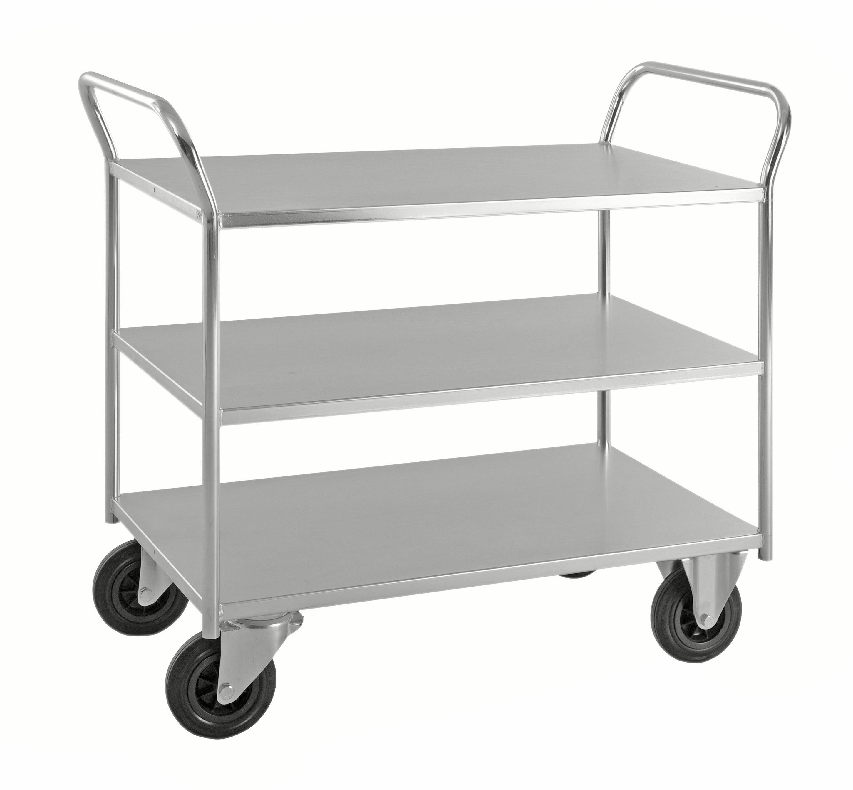 Shelf trolley 3 levels, fully welded Electro galvanized KM4176-E Kongamek