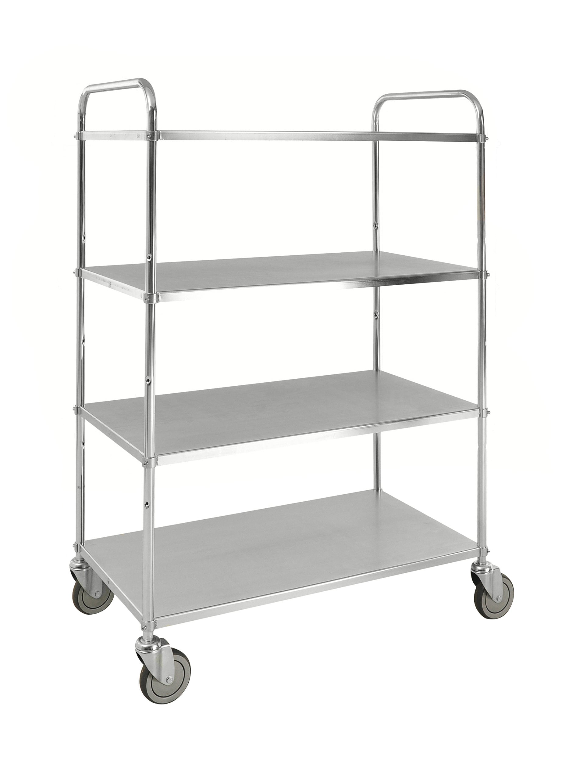 Light shelf trolley, 4 shelves, Electro galvanised LxWxH (mm) 980x585x1445