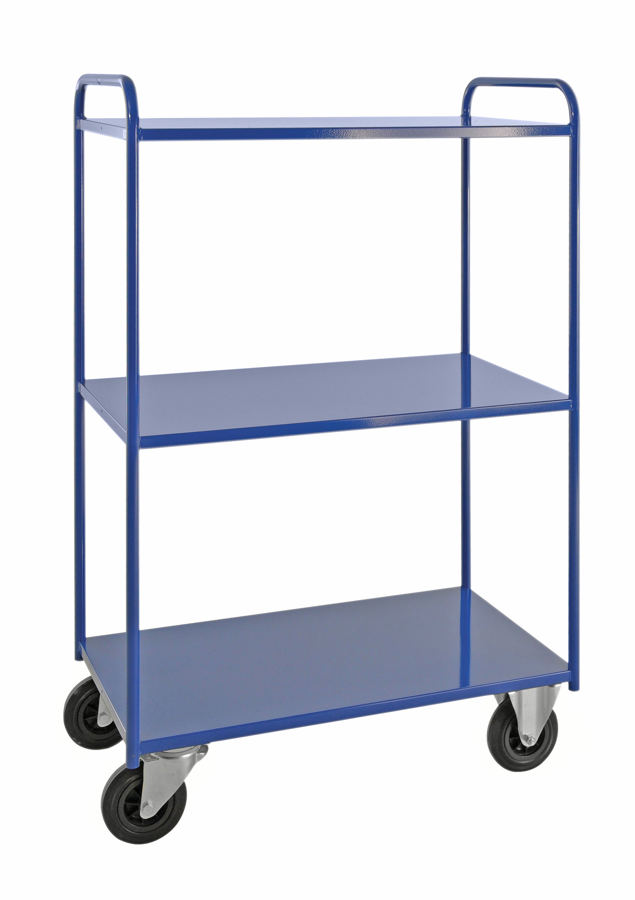 Shelf trolley 3 levels, fully welded Blue KM4149-B Kongamek