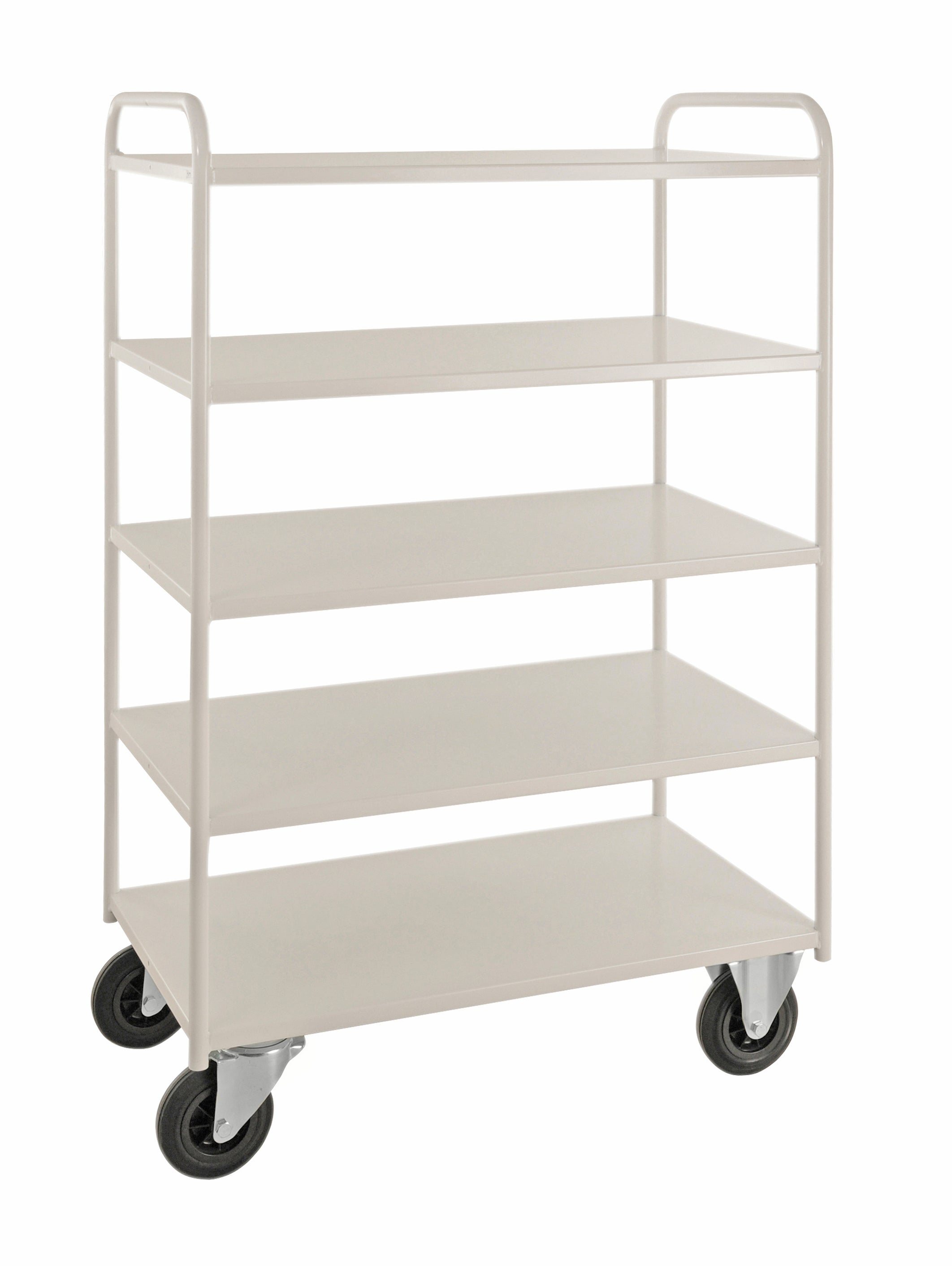 Shelf trolley 5 levels, fully welded White - KM4150B Kongamek