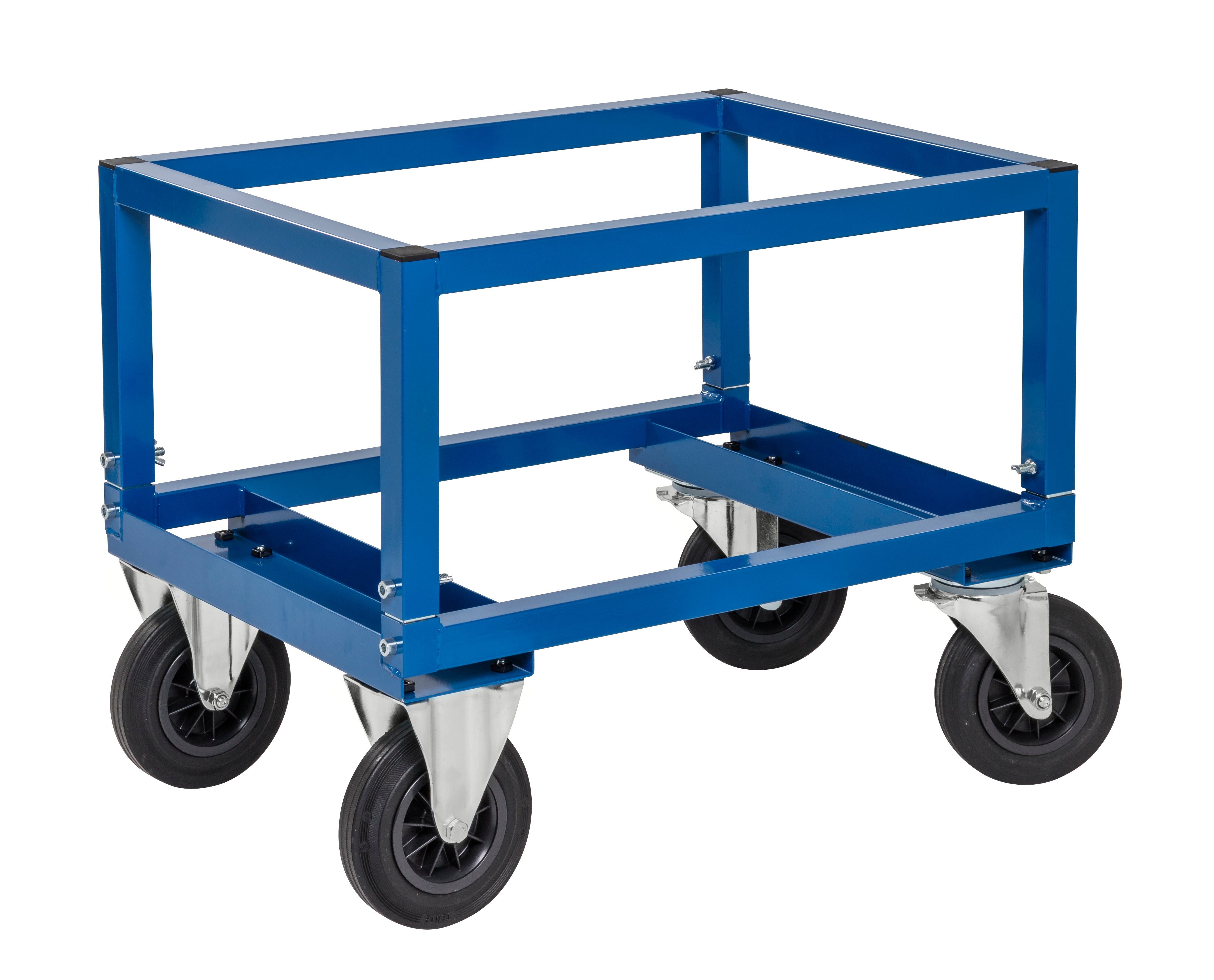 Blue Pallet Trolley, capacity 800kg, L x W x H (mm) 800 x 600 x 654 - Kongamek