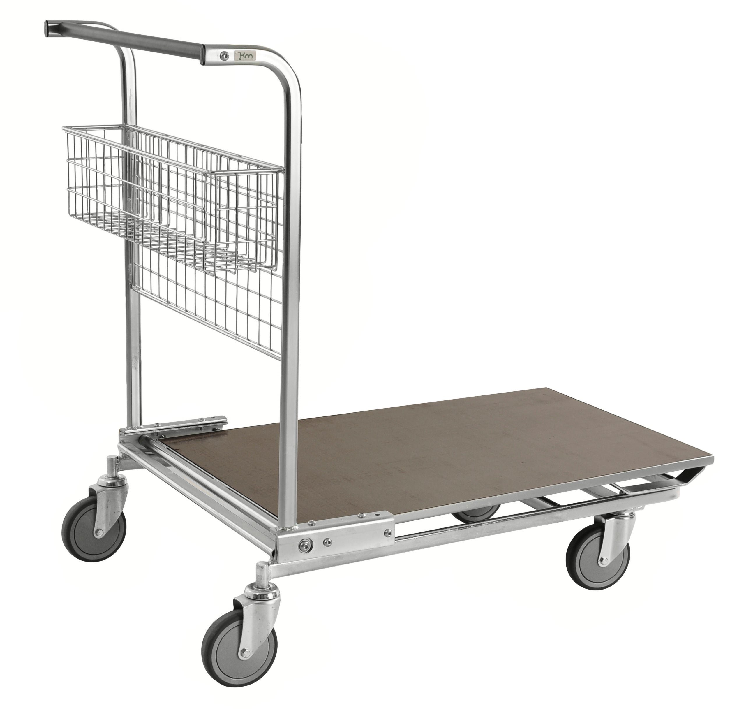 Large volume trolley Electro galvanised / MDF, black 1170 x 700 x 955