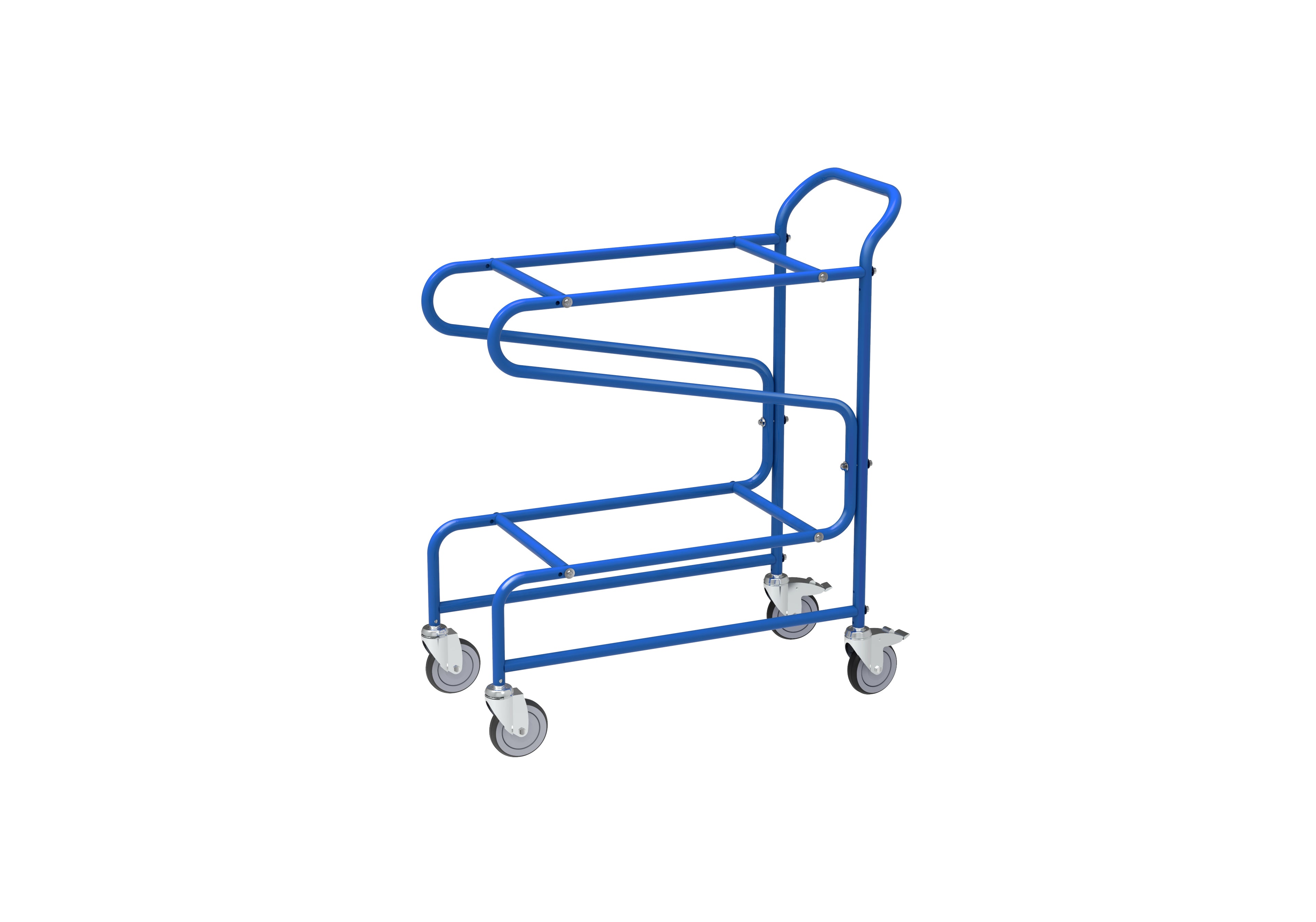 Bin trolley suited for 2 EUR bins (600 x 400 mm) - Kongamek KM40RS