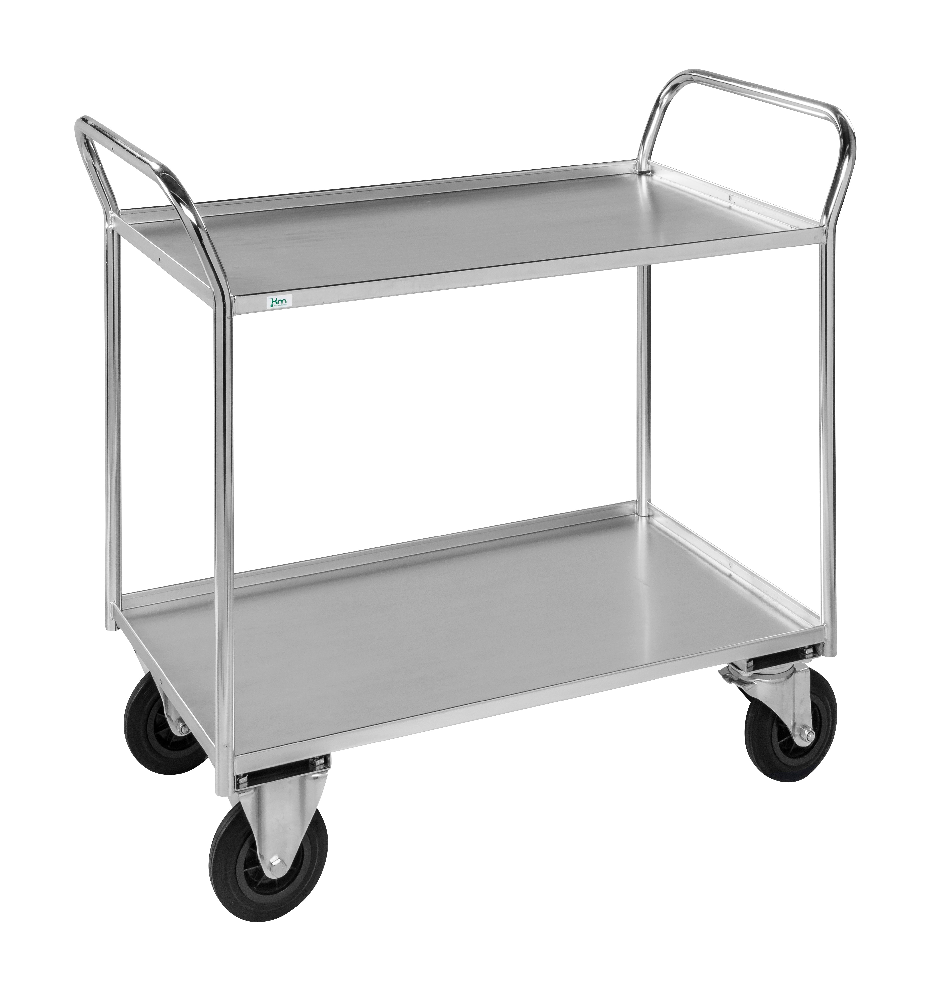 Shelf trolley 2 levels, fully welded Electro galvanized KM4175-E Kongamek