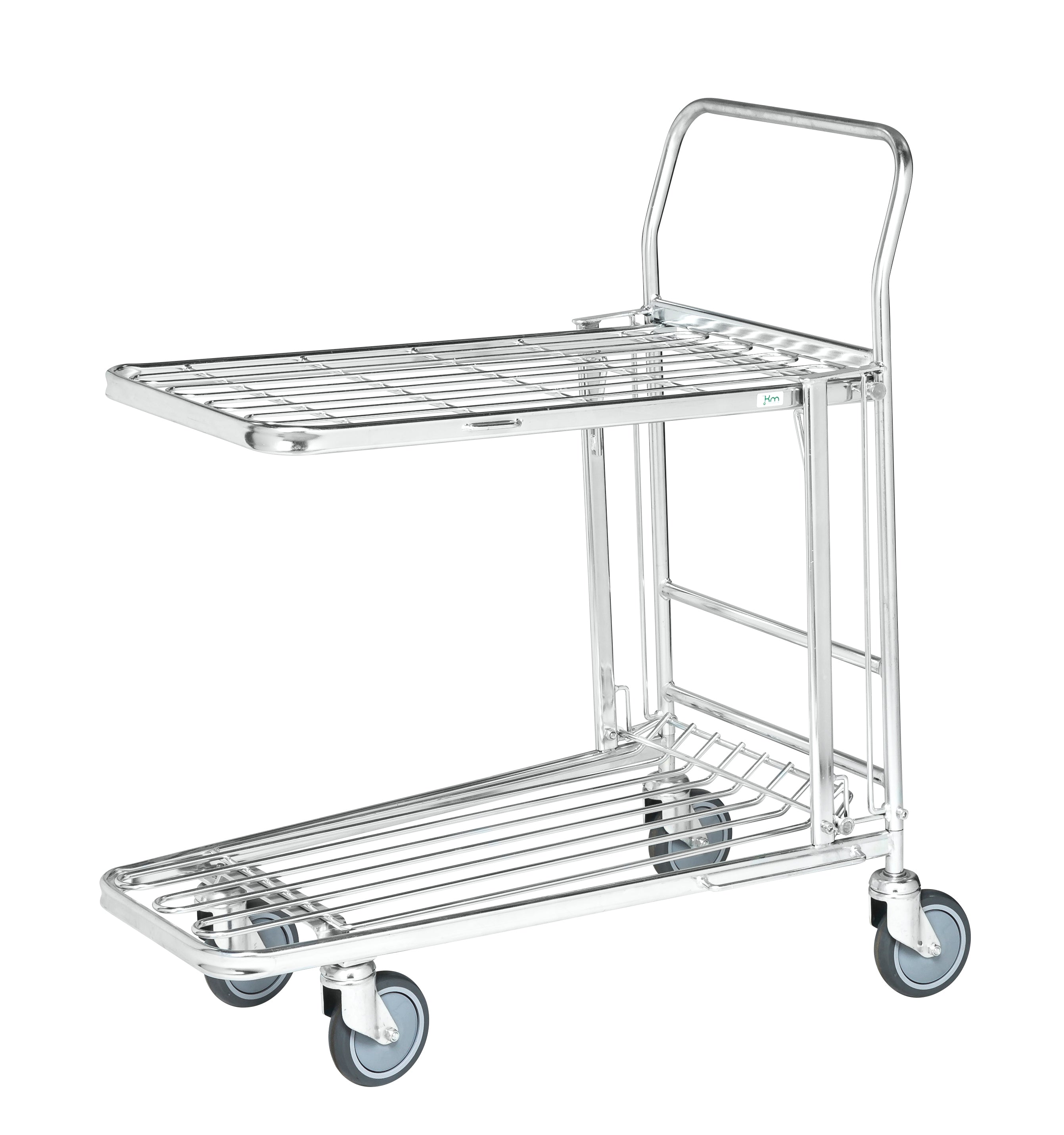 Stackable shopping container trolleys with high shelf Kongamek KM4202-E