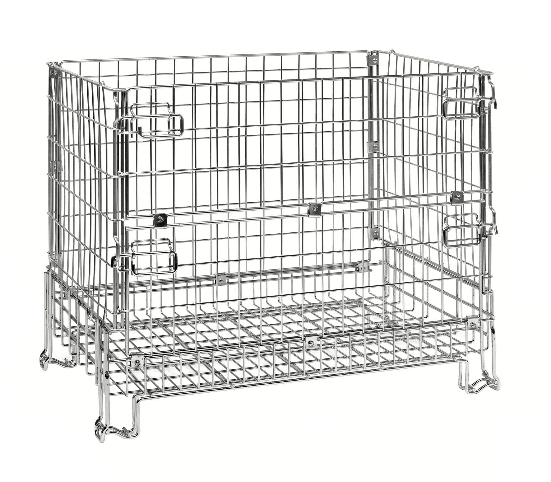 Electro galvanised mesh basket 1200 x 800 x 980 load 1000Kg