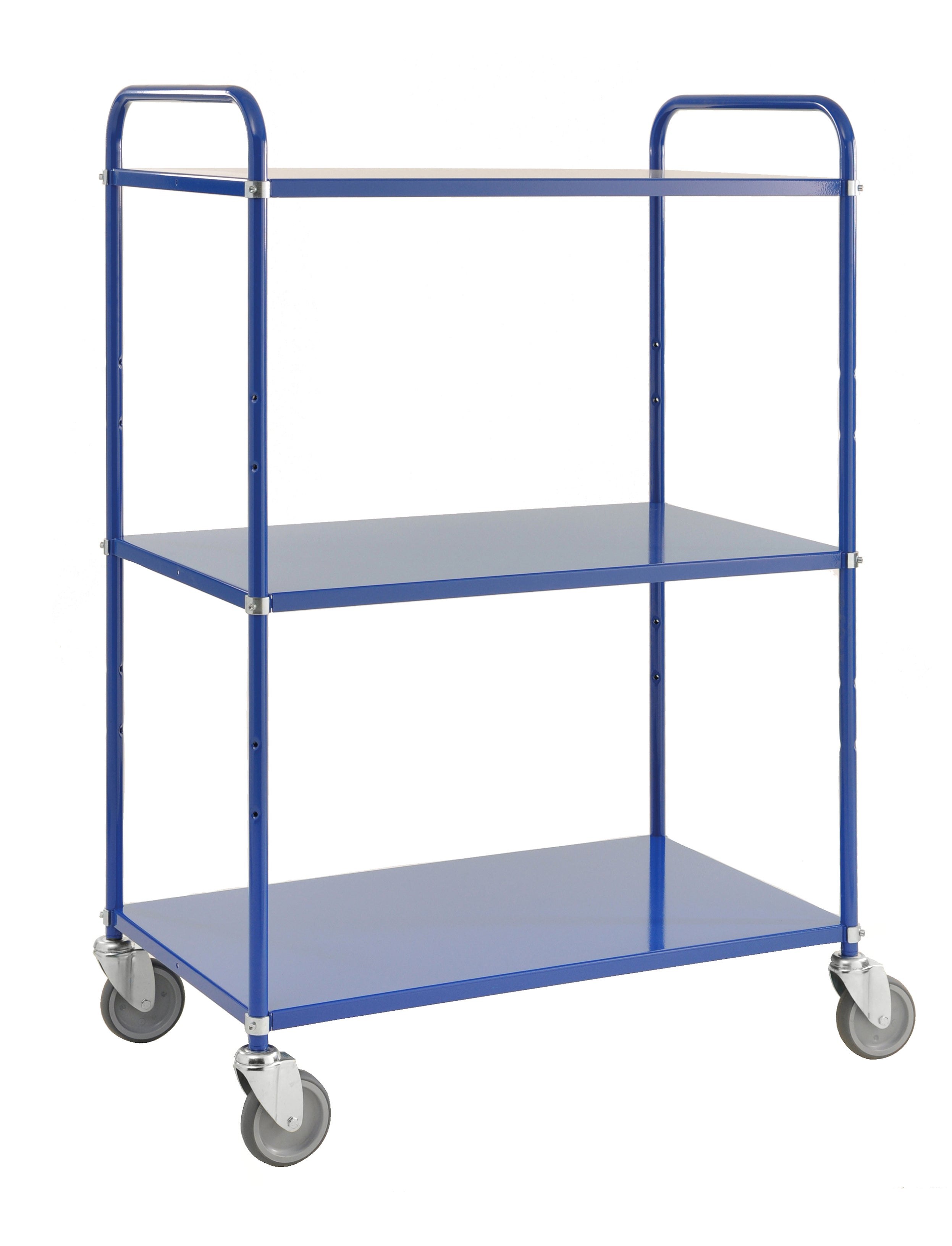 Light shelf Blue trolley with 3 shelves L x W x H (mm) 980 x 585 x 1445